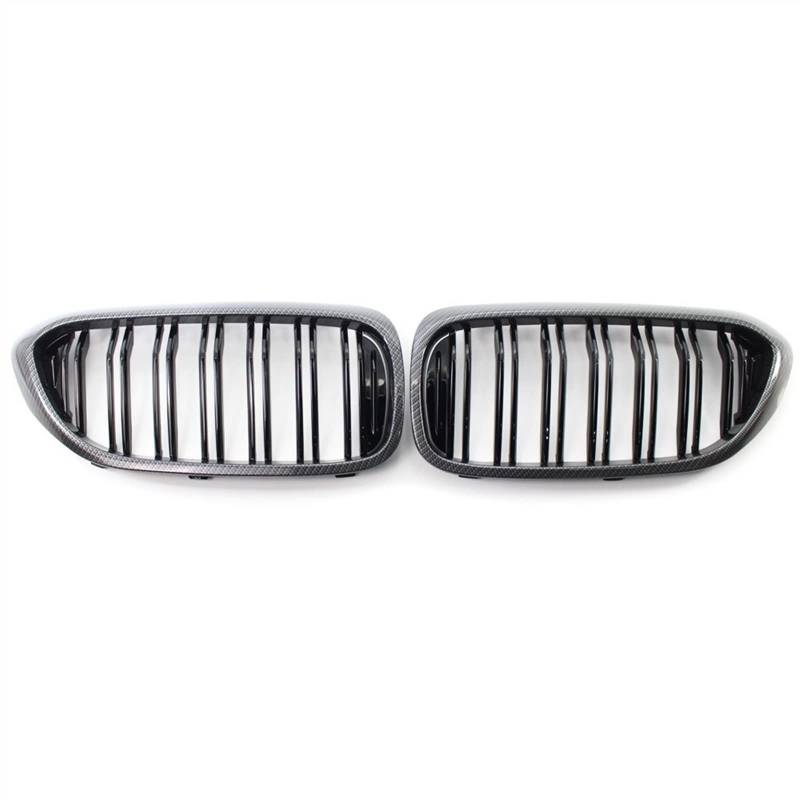 Kühlergrill vorne Kompatibel Mit G30 G31 M5 520i 530i 540i 2016 2017 2018 2019 Auto Air Intake Grill Front Nierengitter Stoßstange Haube(Carbon Fiber) von MKKDYC