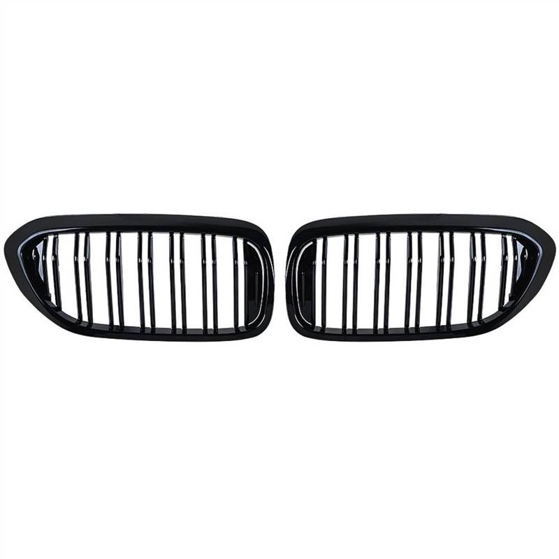 Kühlergrill vorne Kompatibel Mit G30 G31 M5 520i 530i 540i 2016 2017 2018 2019 Auto Air Intake Grill Front Nierengitter Stoßstange Haube(Gloss Black) von MKKDYC