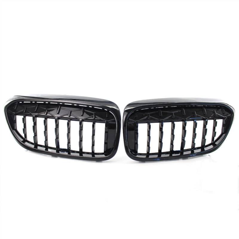 Kühlergrill vorne Kompatibel Mit G30 G38 525i 528i 530i 540i 2017 2018 2019 2020 Auto Frontstoßstange Nierengitter Gitter Grill Lufteinlass Grilla(Gloss Black) von MKKDYC