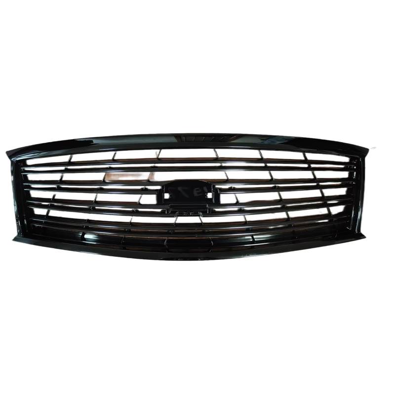 Kühlergrill vorne Kompatibel Mit Infiniti Für Q70 2014 2015 M37 M56 2011 2012 2013. Auto-Frontgrill, Renngrill, Glänzend Schwarz, Obere Stoßstangenhaube, Netzgitter-Grill von MKKDYC