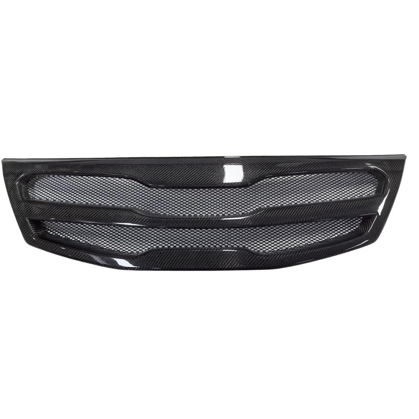 Kühlergrill vorne Kompatibel Mit Kia Für Sorento R 2009 2010 2011 2012, Auto-Frontgrill, Renngrill, Wabenstil-Grill, Obere Stoßstangenhaube, Netzgitter-Grill(Real Carbon Fiber) von MKKDYC