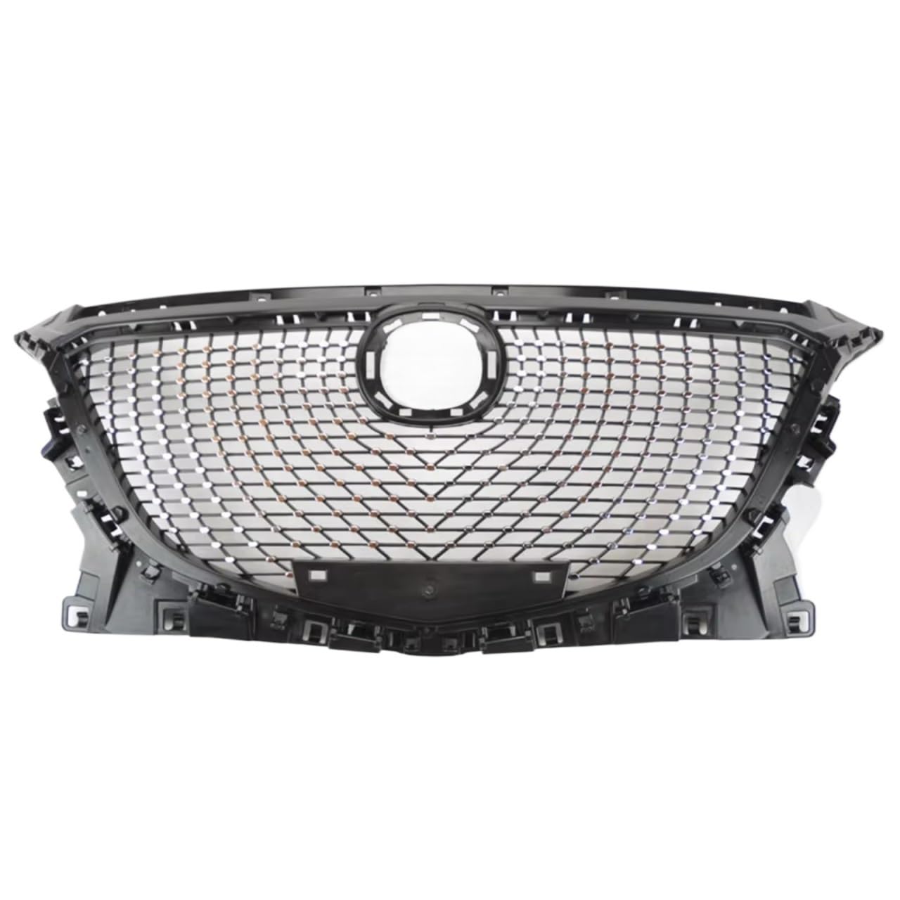 Kühlergrill vorne Kompatibel Mit Mazda 3 2014 2015 2016 Ersatz-Auto Vorne Oben Stoßstange Ansaughaube Kühler Mesh Vent Grid Grille Racing Grill BJS750712 von MKKDYC