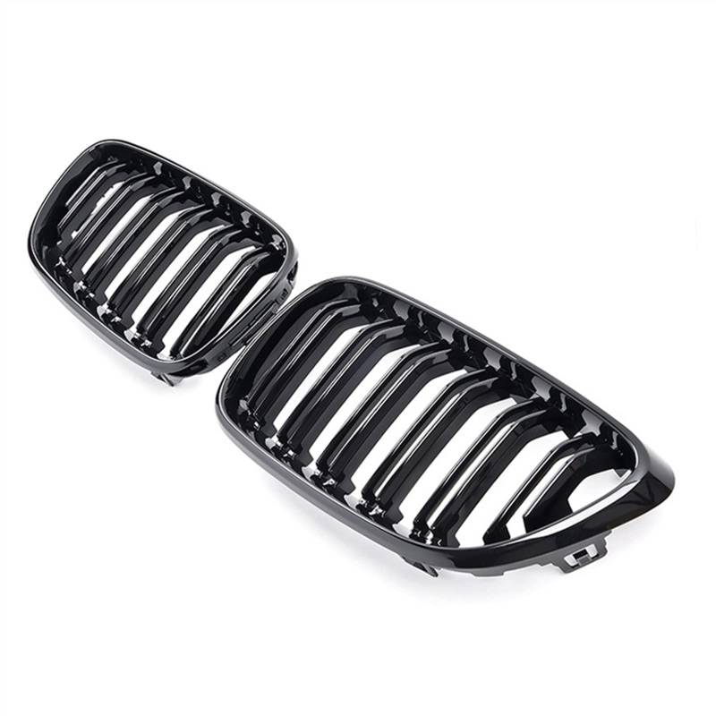 Kühlergrill vorne Kompatibel mit F22 F23 F87 M2 2014 2015 2016 2017 2018 Auto-Snap-on-Obergrillabdeckung Front-Nierengitter Stoßfängerhaube(Gloss Black) von MKKDYC