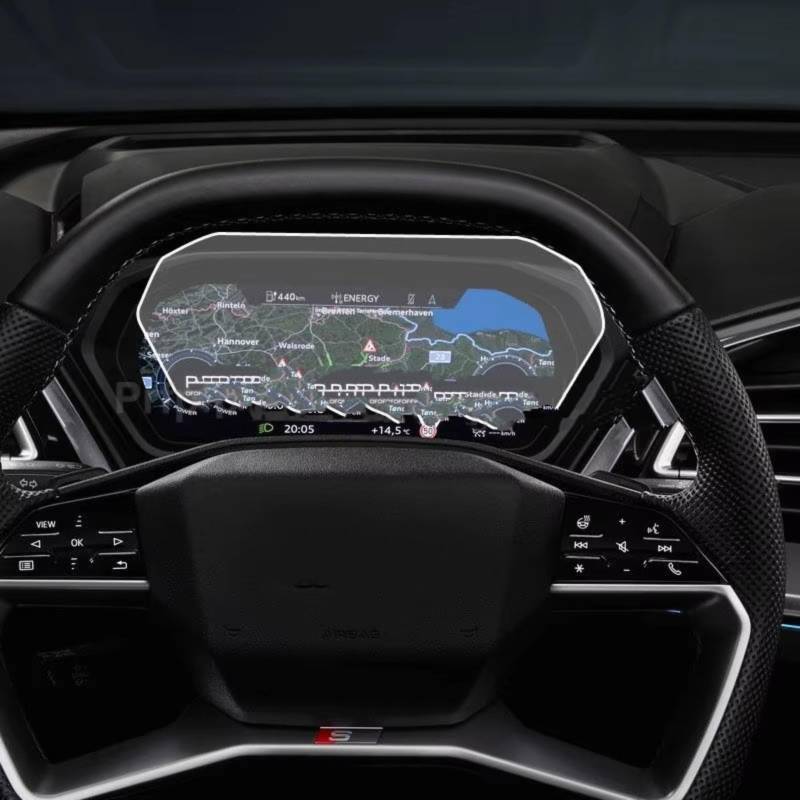 MKKDYC Kompatibel Mit Q4 Für E-Tron 2022. 1 Stück Gehärtetes Glas-Displayschutzfolie, Auto-Navigations-Displayschutz, Auto-Innenraum(for Instrument) von MKKDYC