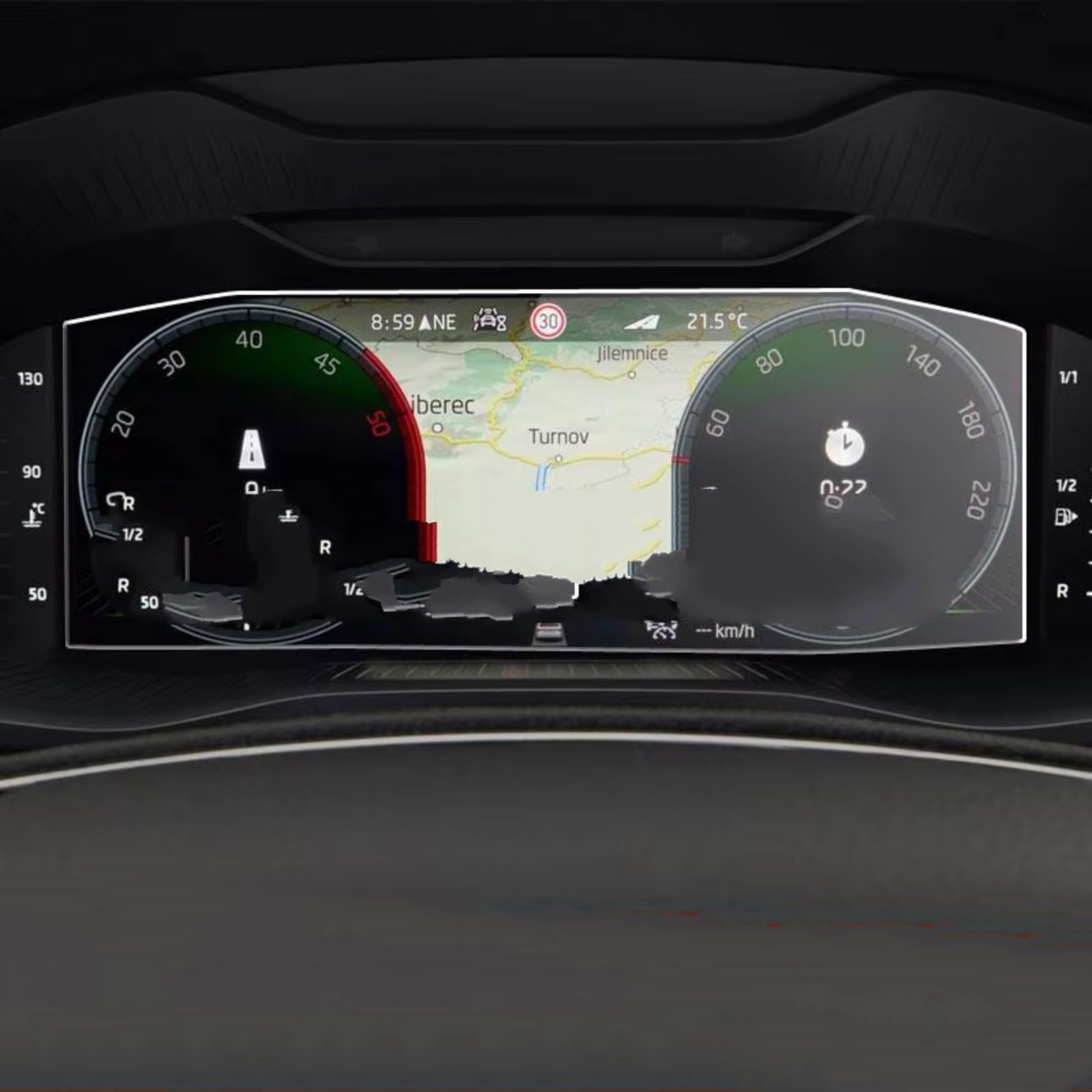 MKKDYC Kompatibel Mit Skoda Für Kodiaq 2021, 1 Stück, 10,25 Zoll, Gehärtetes Glas, Displayschutzfolie, Armaturenbrett, Auto, LCD-Instrumentendisplay von MKKDYC