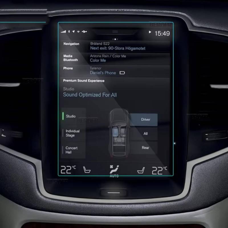MKKDYC Kompatibel Mit Volvo Für Xc40 2018 2019 2020 2021 2022 2023. 1 Stück Schutzfolie Aus Gehärtetem Glas, Auto-GPS-Navigationsfolie von MKKDYC