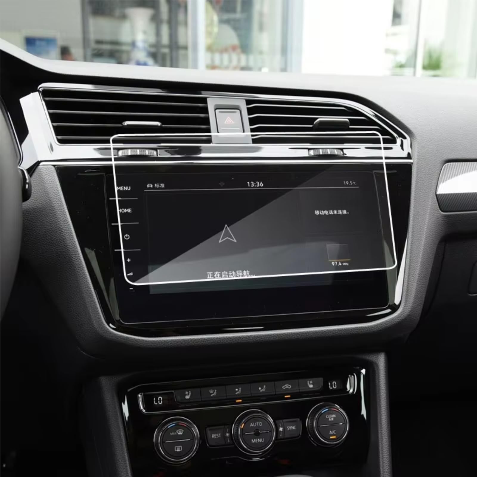 MKKDYC Kompatibel Mit Vw Für Tiguan Ii 2019 2020, 1 Stück, Auto-Navigationsbildschirm, Gehärtetes Glas, Transparente Schutzfolie, Zubehör von MKKDYC