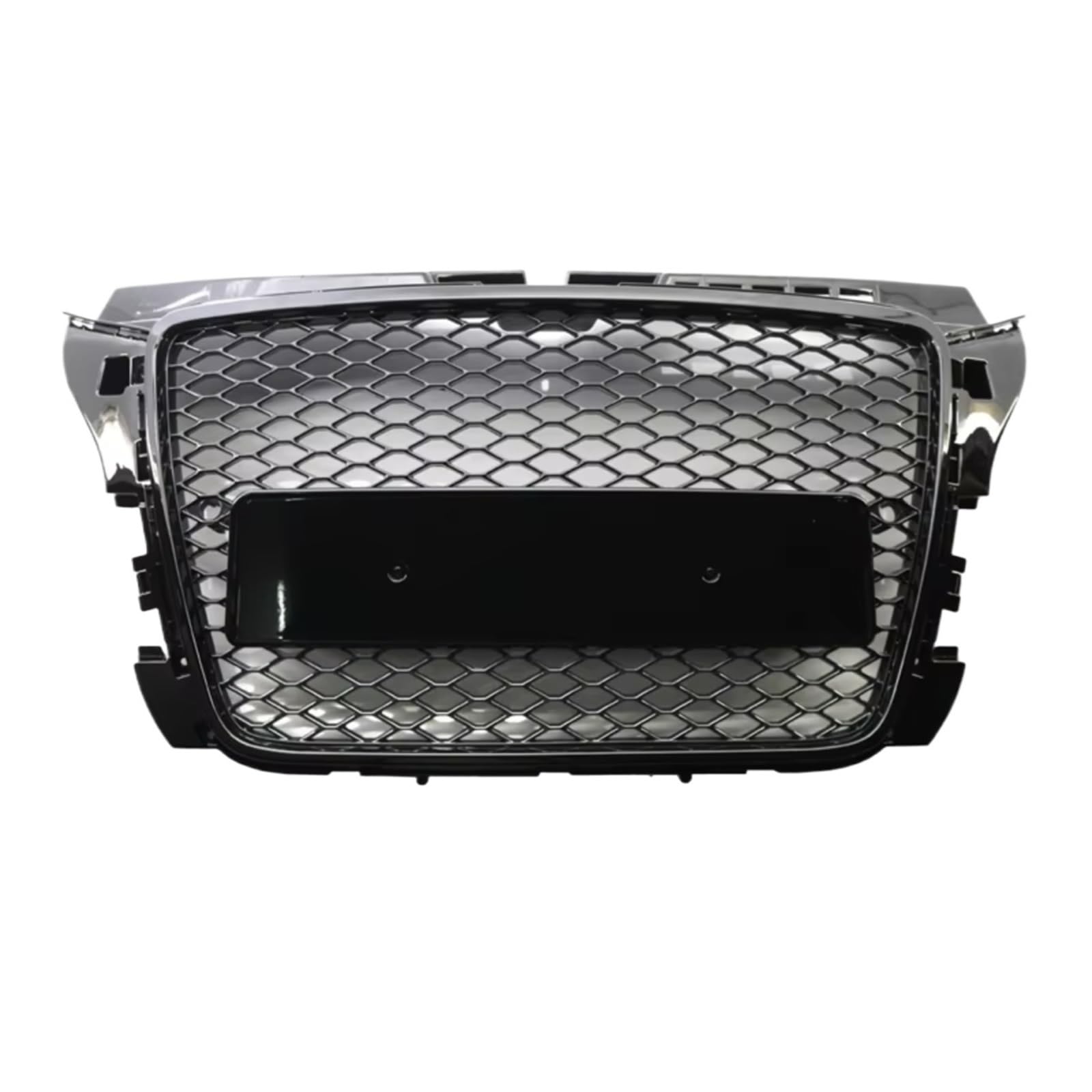 MKKDYC Kühlergrill vorne Kompatibel Mit A3 A4 B8 B8.5 A5 RS3 RS4 RS5 2008-2022 Auto-Frontstoßstangengrillhaube Wabengittergrill Mit Plattenhalter Autoteile(2008-2012 A3 RS3) von MKKDYC