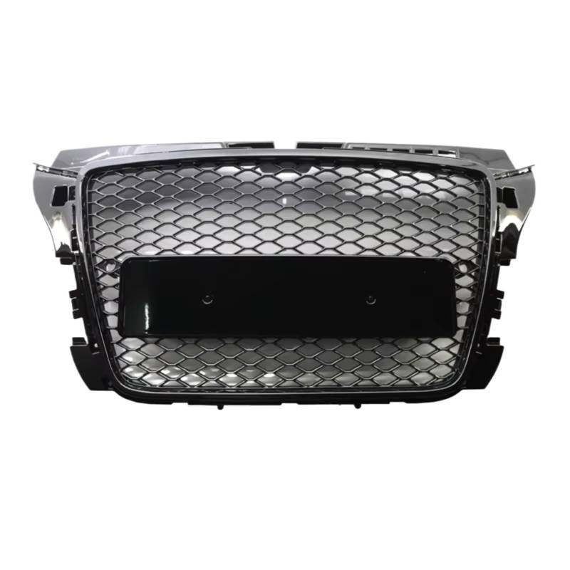 MKKDYC Kühlergrill vorne Kompatibel Mit A3 A4 B8 B8.5 A5 RS3 RS4 RS5 2008-2022 Auto-Frontstoßstangengrillhaube Wabengittergrill Mit Plattenhalter Autoteile(2008-2012 A3 RS3) von MKKDYC