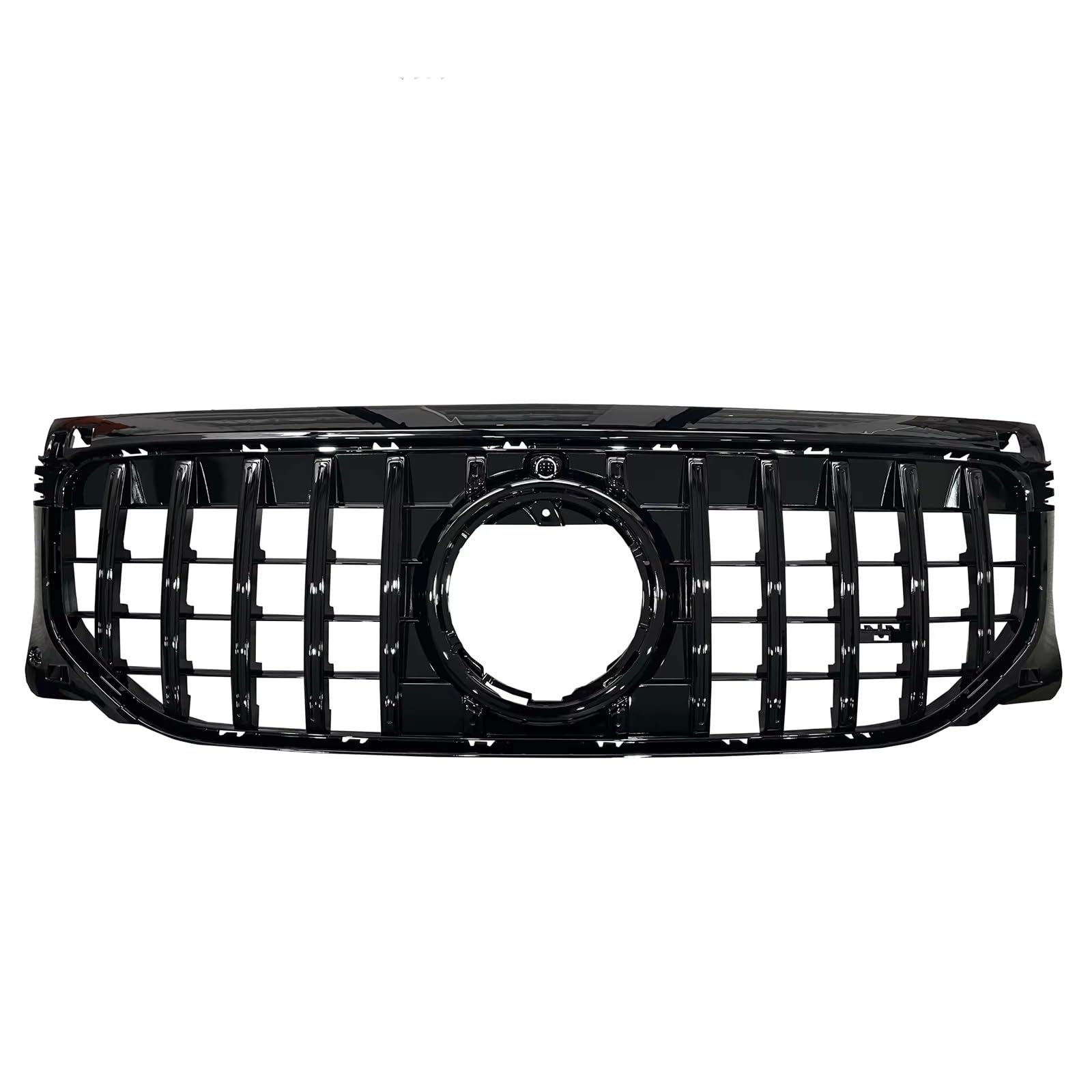 MKKDYC Kühlergrill vorne Kompatibel Mit Benz Für GLB X247 2024 Auto GT Style Racing Grill Frontgrill Obere Stoßstange Haube Mesh Grid Grille Body Kit Auto Zubehör(Black) von MKKDYC