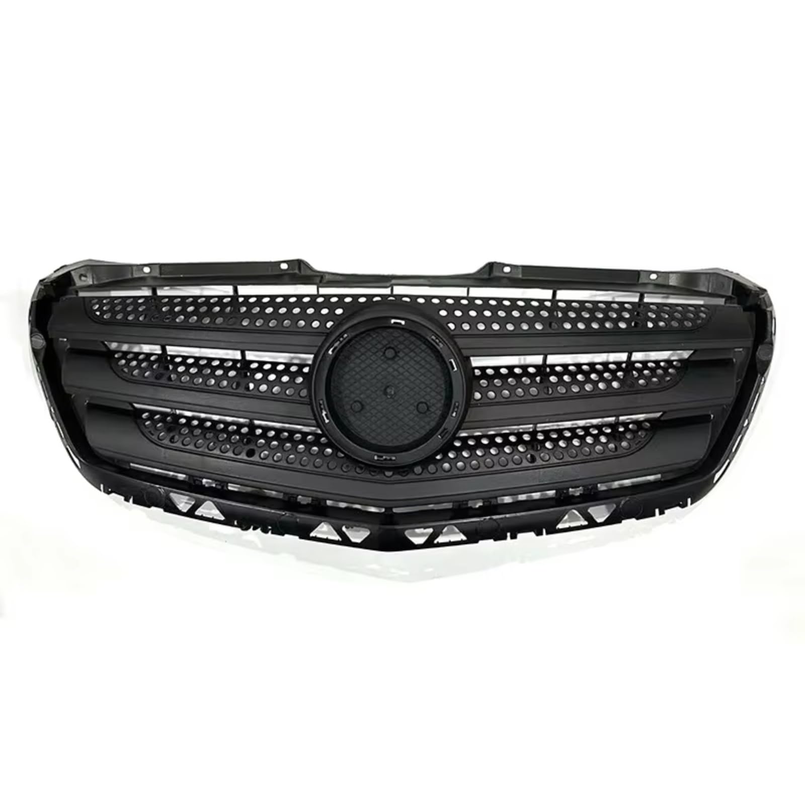 MKKDYC Kühlergrill vorne Kompatibel Mit Benz Für Sprinter Für W906 2014 2015 2016 2017, Auto-Frontstoßstangengrill, Motorhaube, Renngrill, Vorderer Oberer Stoßfänger-Kühlergrill(Black) von MKKDYC