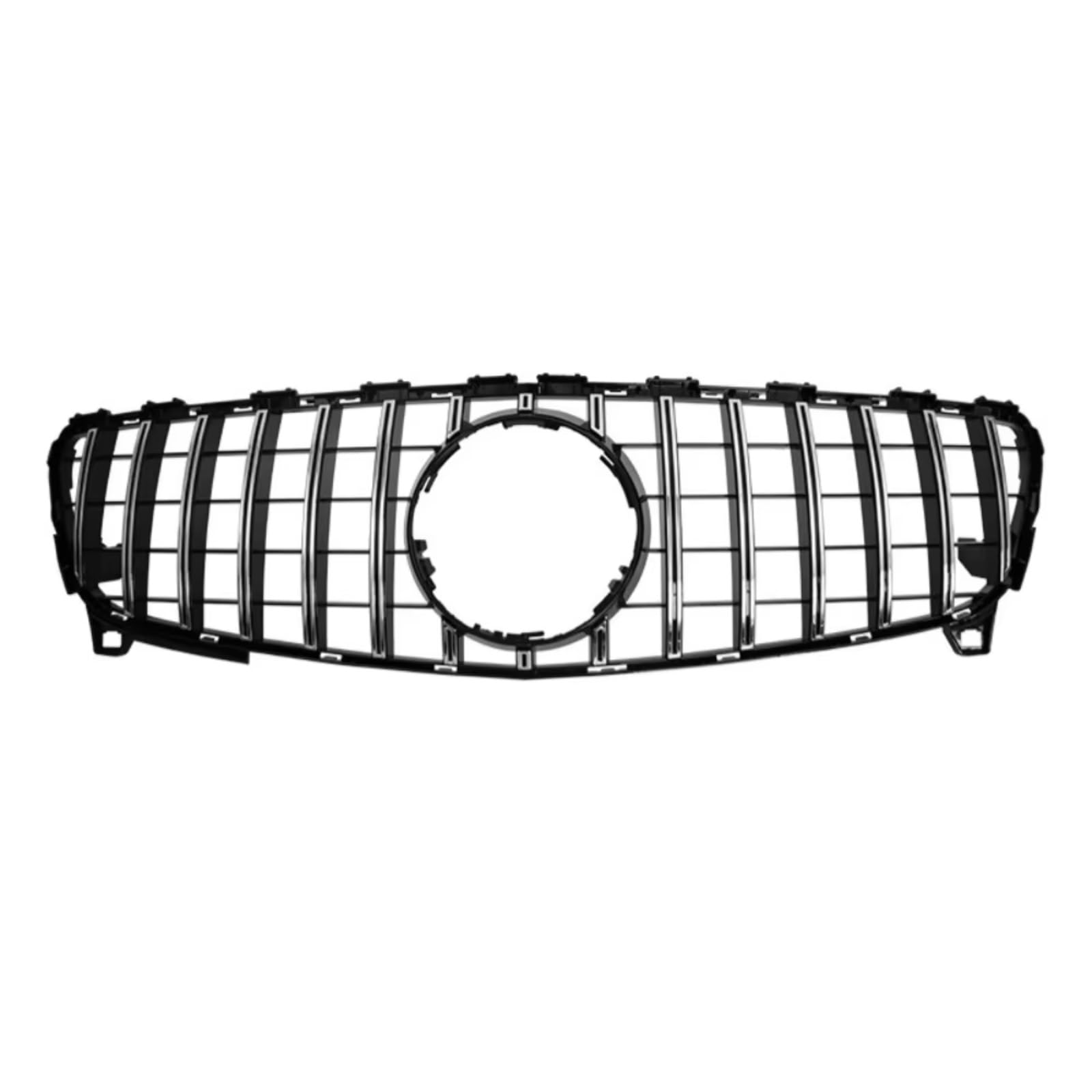 MKKDYC Kühlergrill vorne Kompatibel Mit Benz Für W176 2013 2014 2015 2016 2017 2018 Für A180 A200 A260 A45 Auto-Frontgrill Racing Mesh Grill GT Style Zubehör(Silver,2016-2018) von MKKDYC