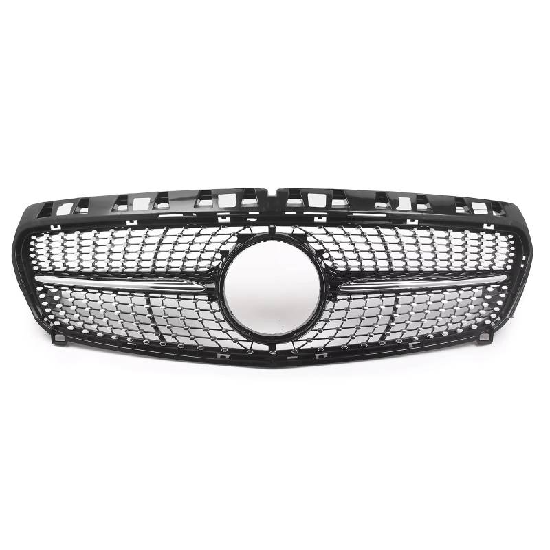 MKKDYC Kühlergrill vorne Kompatibel Mit Benz Für W176 A180 A200 A250 A-Klasse 2013 2014 2015, Auto-Diamant-Stil-Grill, Frontstoßstange, Kühlergrill, Kühlergrill(Black,A) von MKKDYC