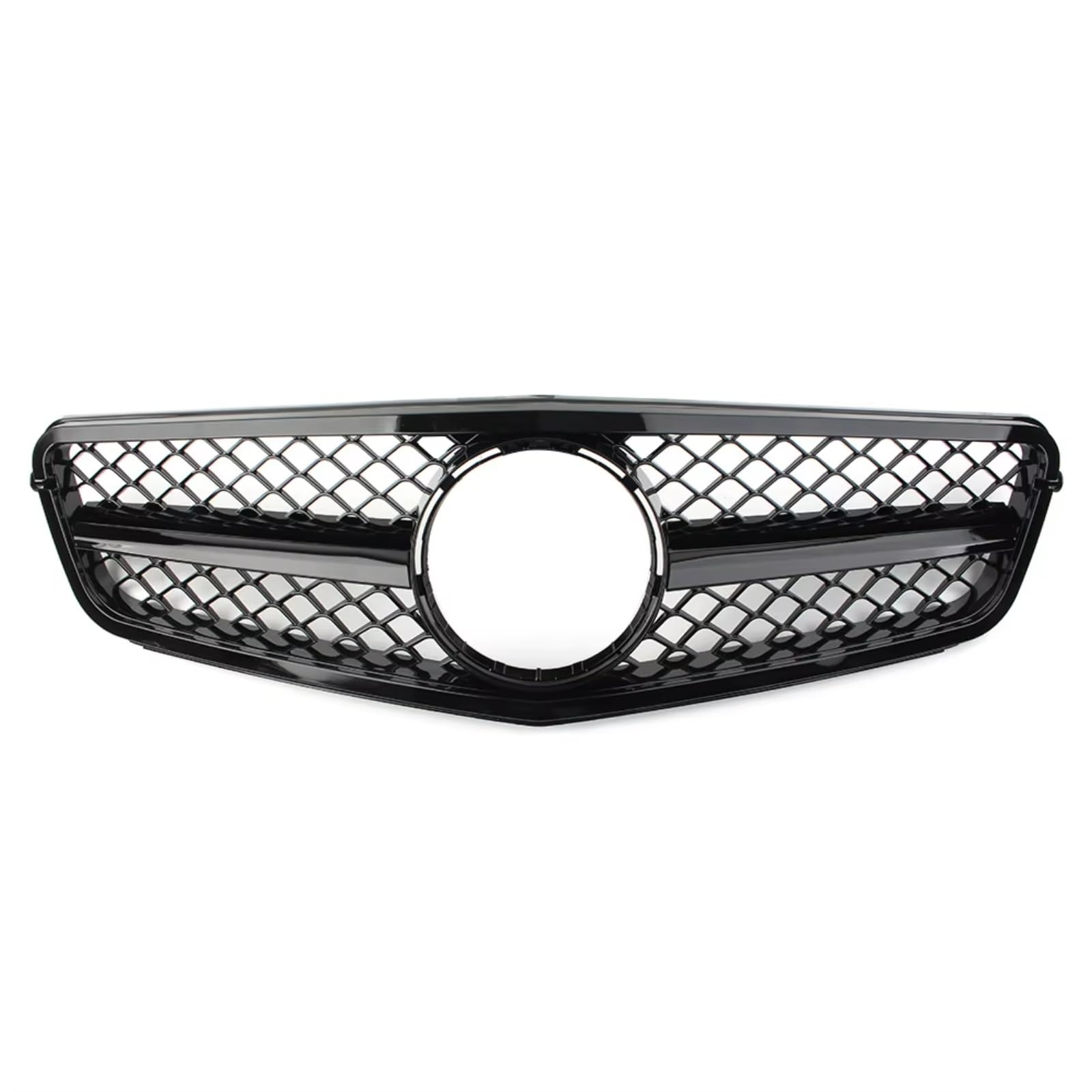 MKKDYC Kühlergrill vorne Kompatibel Mit Benz Für W204 C180 C220 C230 C250 C260 C280 C300 2008–2016. Auto-Frontstoßstangengrill, C63-Stil, Glänzend Schwarzer Stoßfänger von MKKDYC