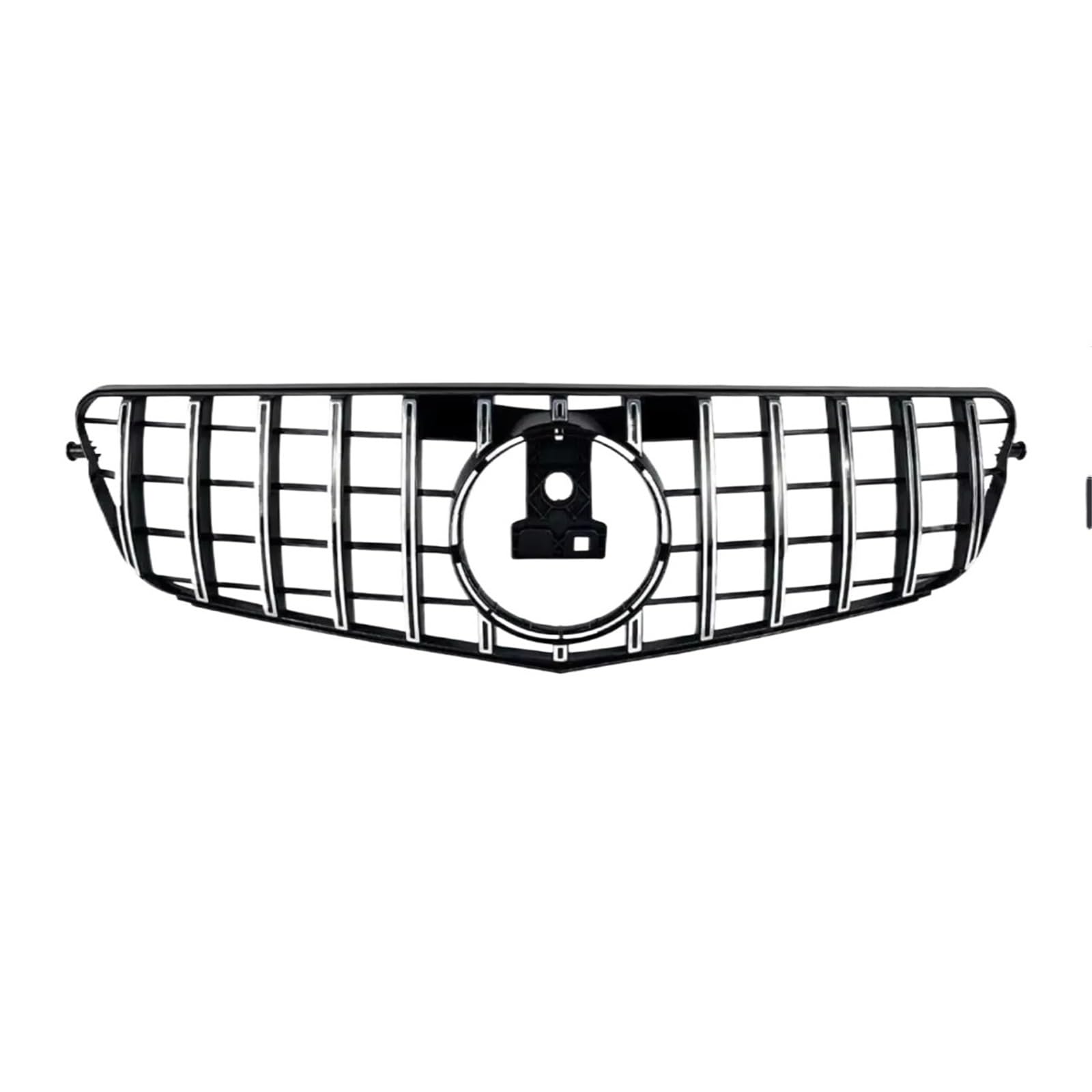 MKKDYC Kühlergrill vorne Kompatibel Mit Benz Für W204 C180 C250 C350 2008–2014 C-Klasse, Auto-Frontstoßstangengrill, Kühlergrill, Renngrills, Frontstoßstangen-Haubengrill(GTR Silver) von MKKDYC