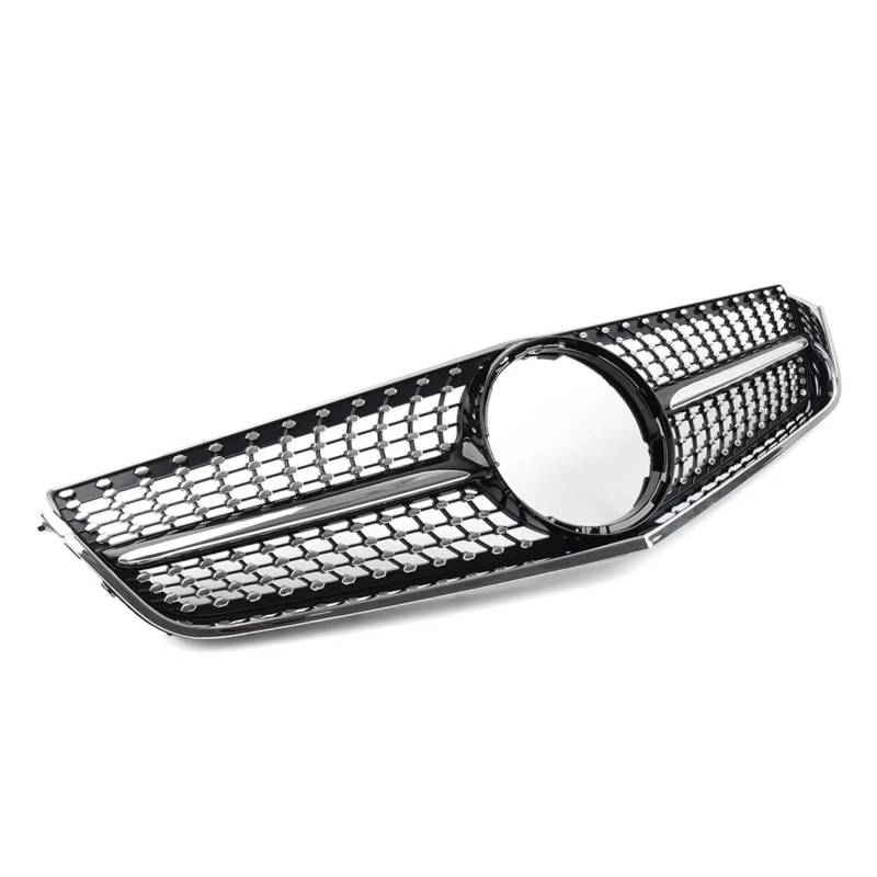 MKKDYC Kühlergrill vorne Kompatibel Mit Benz Für W207 C207 Coupe Für E250 E350 E500 E-Klasse 2009 2010 2011 2012 2013 Auto-Frontstoßstange Grillhaube Kühler Diamantgitter(Black Silver) von MKKDYC