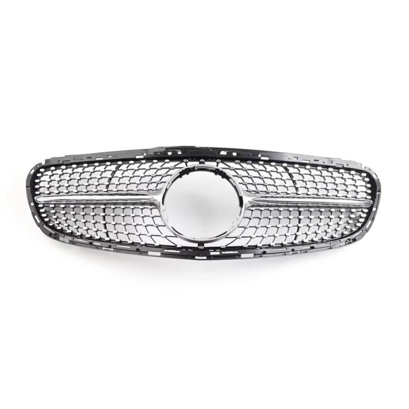 MKKDYC Kühlergrill vorne Kompatibel Mit Benz Für W212 E200 E250 E350 E550 E-Klasse 4-Türer 2014 2015 2016, Diamant-Grill, Auto-Frontstoßstangenhaube, Kühlergrill(Silver) von MKKDYC