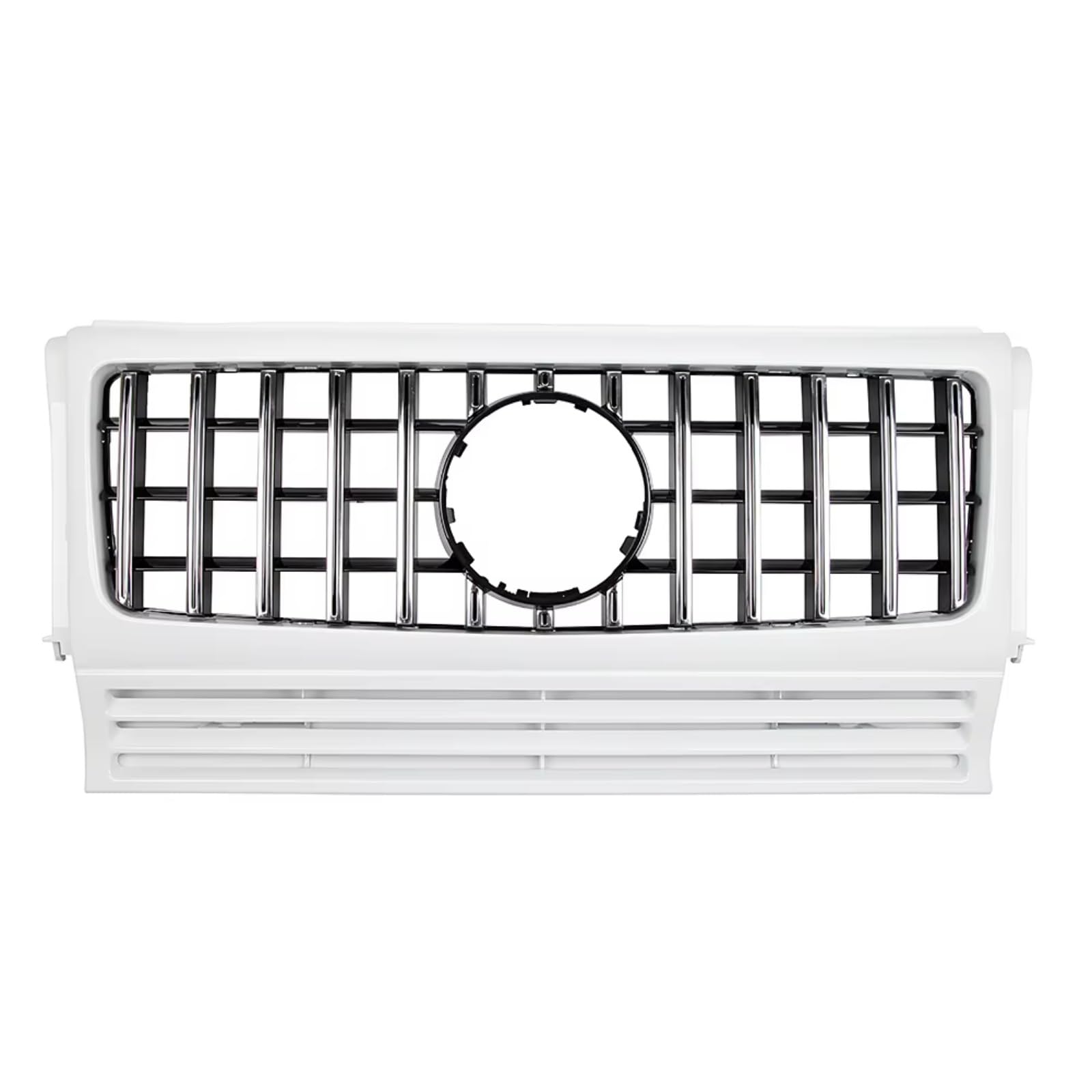 MKKDYC Kühlergrill vorne Kompatibel Mit Benz Für W463 Für Wagon Für G550 G500 1990–2016 G-Klasse, Auto-Frontstoßstangengrill, Oberer Kühlergrill, Frontstoßstangen-Kühlergrill(White) von MKKDYC