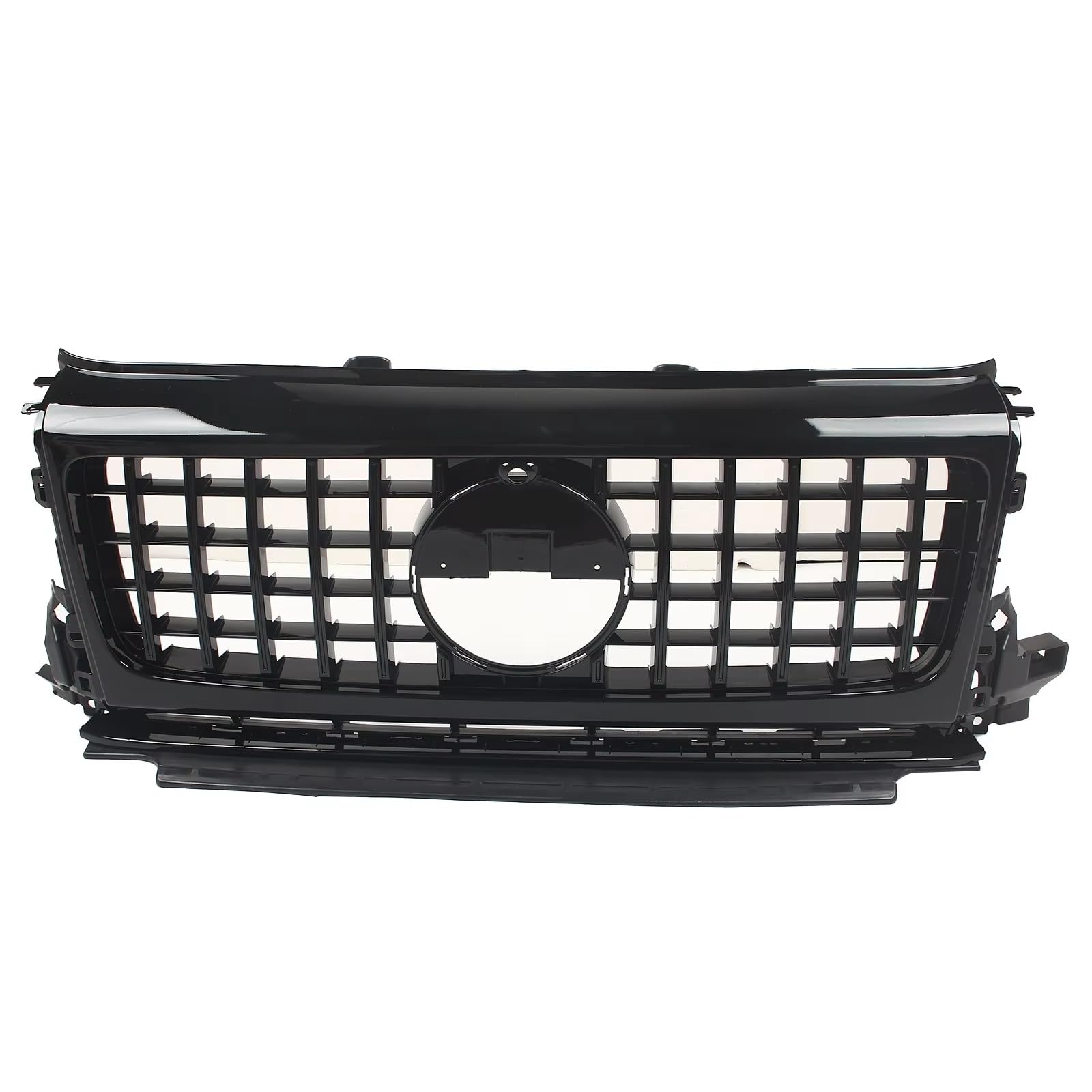 MKKDYC Kühlergrill vorne Kompatibel Mit Benz Für W464 G63 Für AMG 2019 2020 2021 2022 2023 Autozubehör Frontstoßstange Oberer Grill Renngrill Außenteil(Black) von MKKDYC