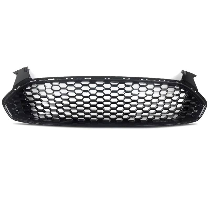 MKKDYC Kühlergrill vorne Kompatibel Mit Ford Für Fusion 2013 2014 2015 2016 2017 Auto Glänzend Schwarz Frontstoßstangengrill Honeycomb Mesh Grille Grill Autozubehör von MKKDYC