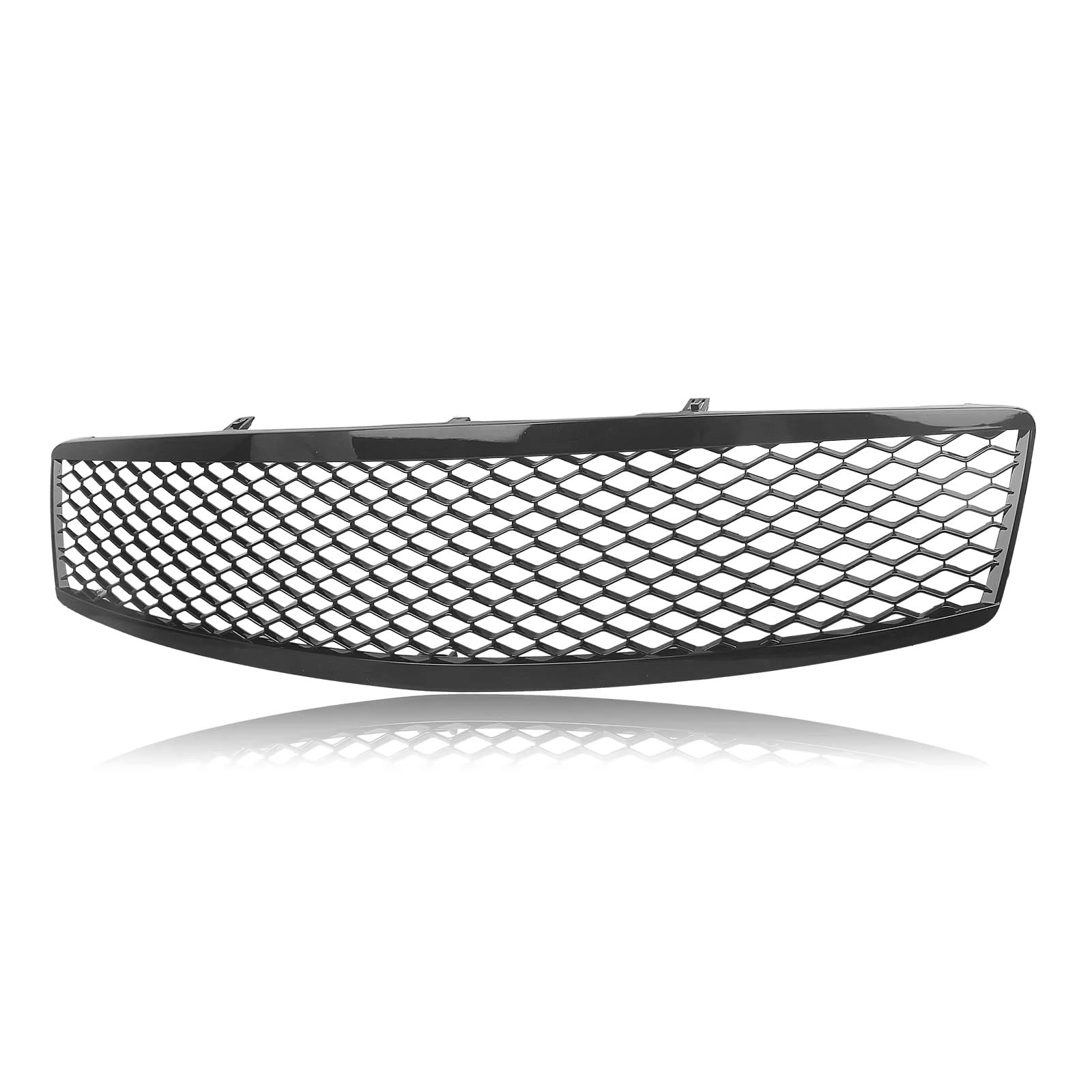 MKKDYC Kühlergrill vorne Kompatibel Mit Infiniti Für G35 G37 2007 2008 2009 Limousine 4-türig Vorne Oben Stoßstange Kühlergrill Haube Kühlerabdeckung Mesh Grid Grille Racing Grills(Glossy Black) von MKKDYC