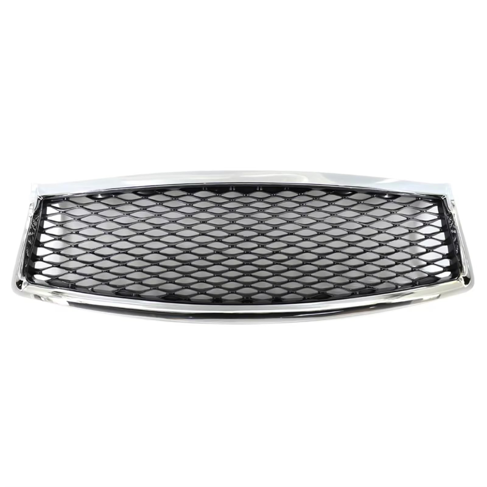 MKKDYC Kühlergrill vorne Kompatibel Mit Infiniti Für Q50 Q50S 2014 2015 2016 2017, Autozubehör, Wabenstil-Grill Vorne Oben, Stoßstangen-Mittelgrill, Netzgitter(Chrome) von MKKDYC