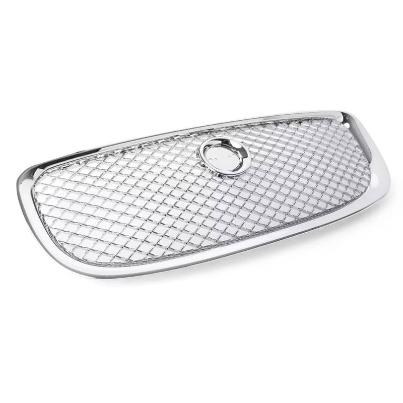 MKKDYC Kühlergrill vorne Kompatibel Mit Jaguar Für XJ 2010 2011 2012 2013 2014 2015 Auto Front Stoßstange Mitte Mesh Grille Front Stoßstange Oberen Grill Racing Grille Grill(Silver) von MKKDYC