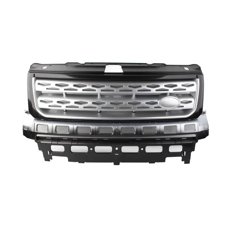 MKKDYC Kühlergrill vorne Kompatibel Mit Land Für Rover Für Freelander 2 LR2 2010 2011 2012 2013 2014 2015 2016 Autozubehör Teile Frontstoßstangengrill Mesh Grill(Silver) von MKKDYC