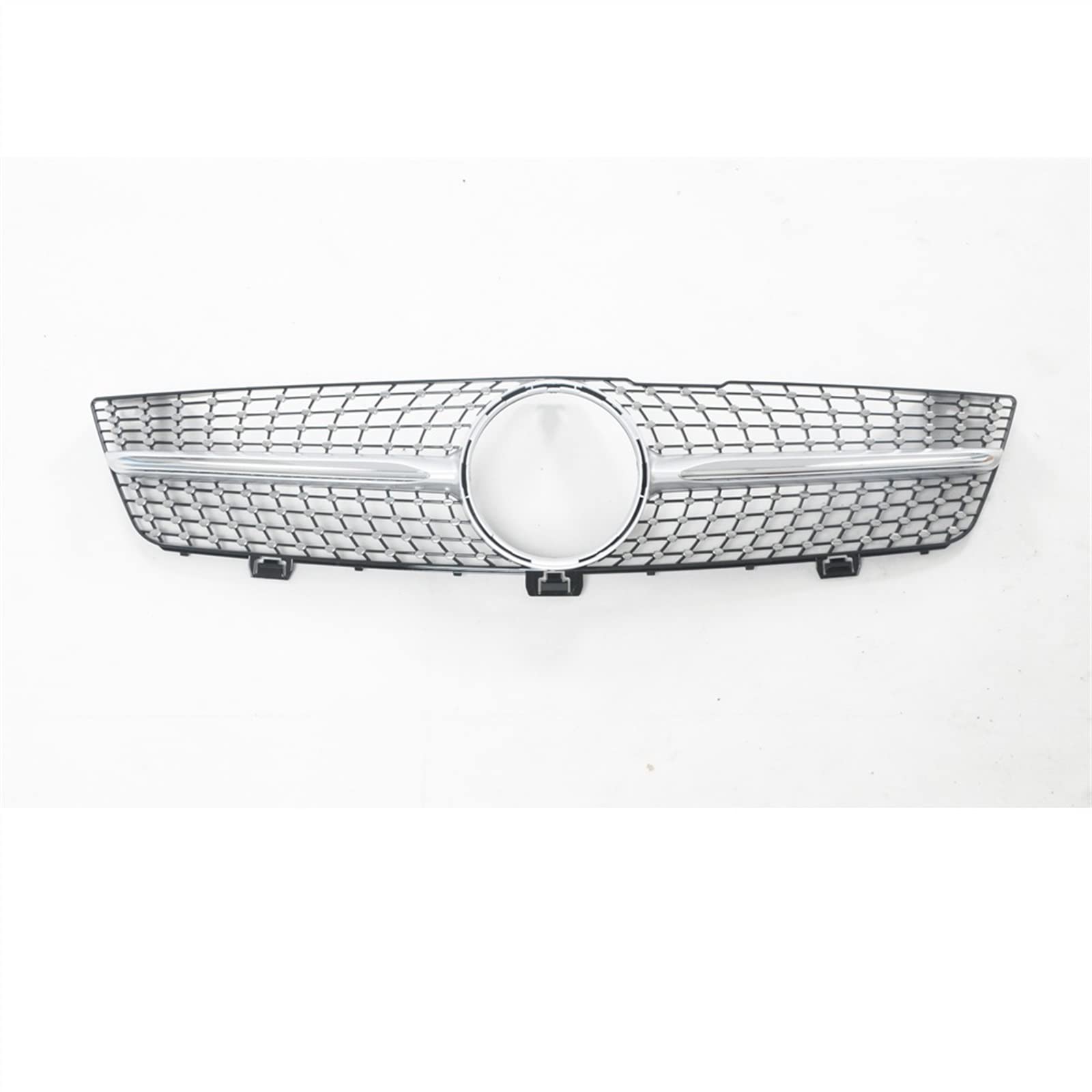 MKKDYC Kühlergrill vorne Kompatibel Mit Mercedes Für Benz CLS-Klasse Für W219 CLS350 CLS500 CLS600 2005 2006 2007 2008 Obere Grillabdeckung Auto Front Air Intake Grill(Silver) von MKKDYC