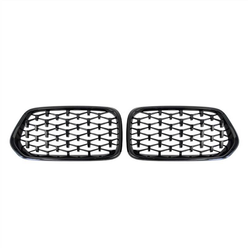 MKKDYC Kühlergrill vorne Kompatibel Mit X2 F39 2018 2019 2020 2021 2022 Auto-Front-Nierengrill-Grill-Grill-Lufteinlass-Grilla-Stoßfängerhaube(Black) von MKKDYC