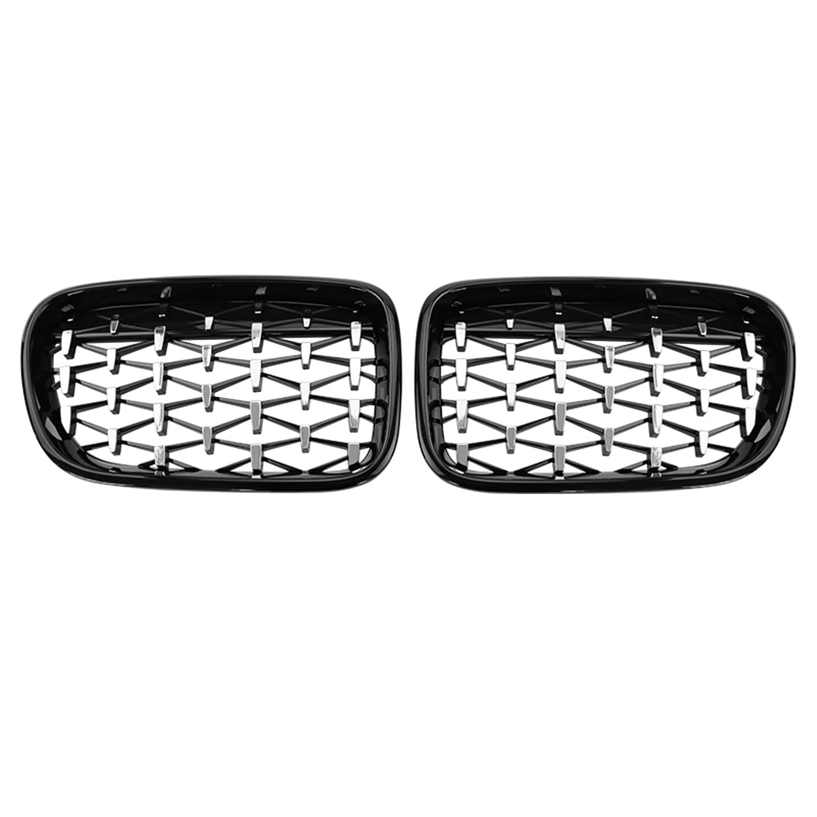 MKKDYC Kühlergrill vorne Kompatibel Mit X3 F25 2011 2012 2013 Auto Front Kidney Grilla Obere Grillabdeckung Air Intake Grill Bumper Hood(Black Silver) von MKKDYC