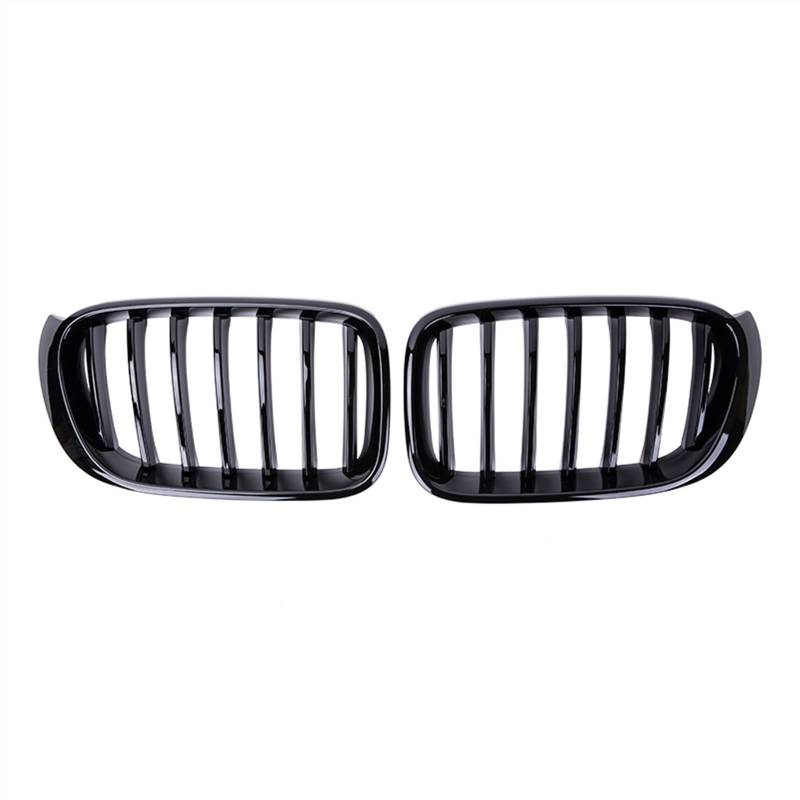 MKKDYC Kühlergrill vorne Kompatibel Mit X3 X4 F25 F26 2014 2015 2016 2017 Auto Snap-on Front Nierengitter Lufteinlass Grill Stoßstange Haube(Gloss Black) von MKKDYC