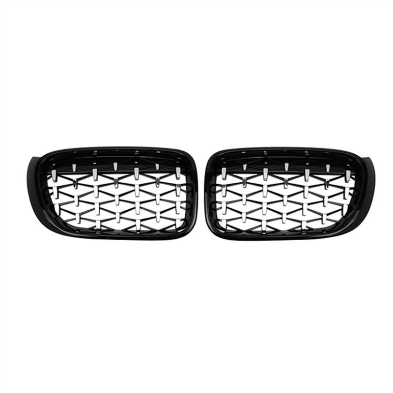 MKKDYC Kühlergrill vorne Kompatibel Mit X3 X4 F25 F26 2014 2015 2016 2017 Grills Car Front Kidney Grill Lufteinlass Grilla Car Front Grills Bumper Hood(Silver+Black) von MKKDYC