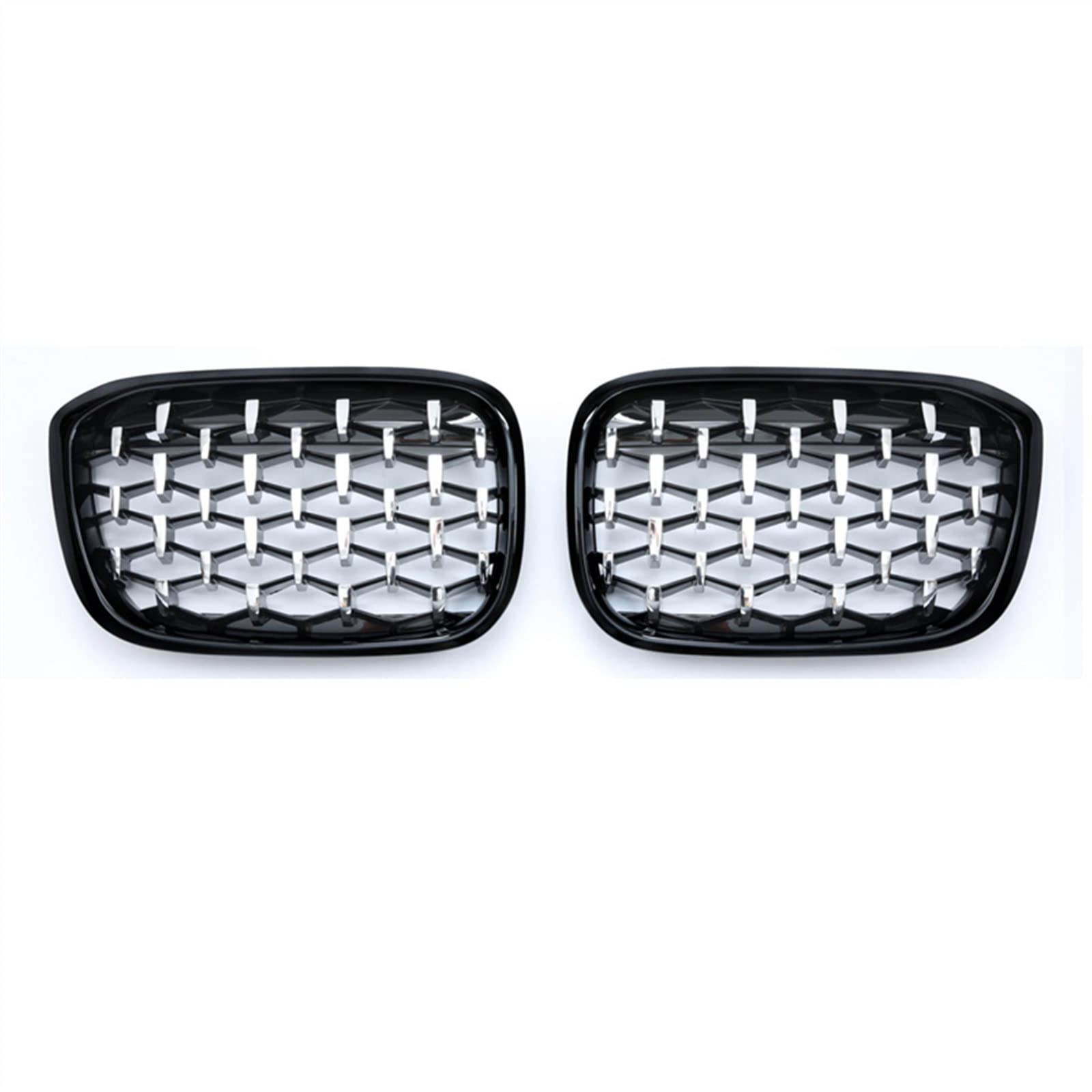 MKKDYC Kühlergrill vorne Kompatibel Mit X3 X4 G01 G08 G02 2017 2018 2019 2020 Nierengitter Lufteinlass Grill Auto Frontgitter Stoßstange Haube Obere Gitterabdeckung(Silver and Black) von MKKDYC