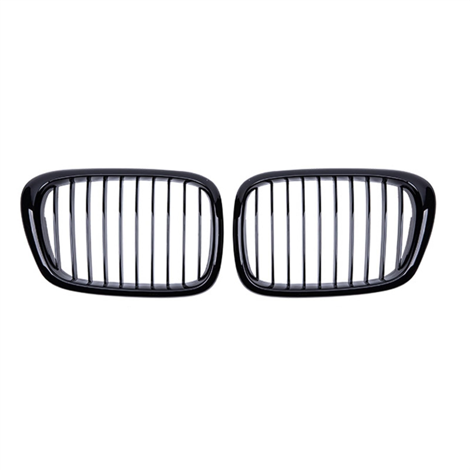 MKKDYC Kühlergrill vorne Kompatibel mit E39 5er 1999 2000 2001 2002 2003 Auto Snap-on Air Intake Grill Front Kidney Grills Obere Grillabdeckung(Gloss Black) von MKKDYC