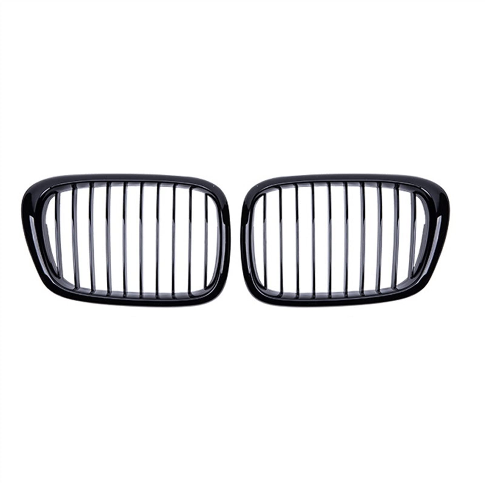 MKKDYC Kühlergrill vorne Kompatibel mit E39 5er 1999 2000 2001 2002 2003 Auto Snap-on Air Intake Grill Front Kidney Grills Obere Grillabdeckung(Matte Black) von MKKDYC