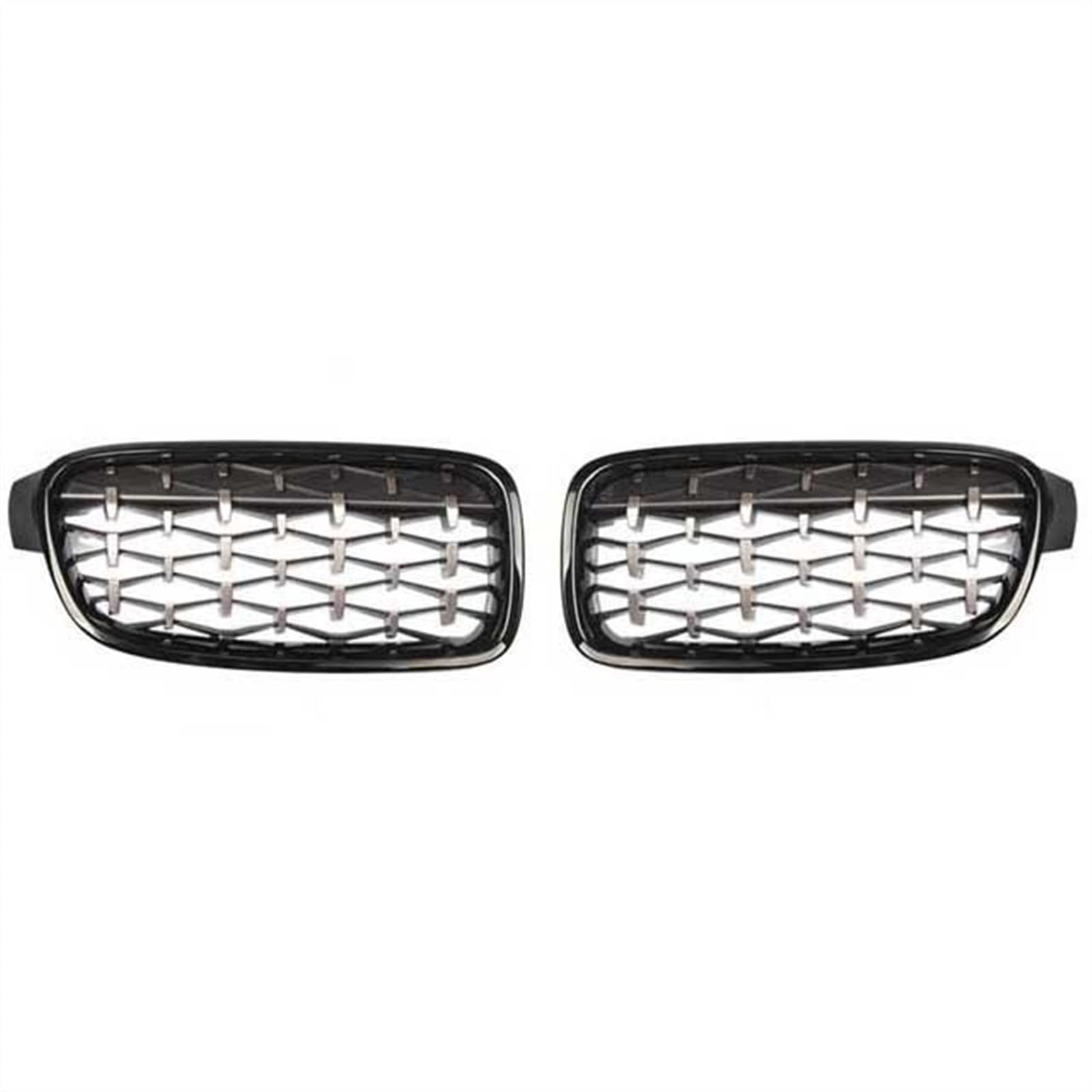 MKKDYC Kühlergrill vorne Kompatibel mit F30 F31 F35 2012 2013 2014 2015 2016 2017 Auto vorne Nierengitter obere Grillabdeckung Lufteinlass Grill Stoßstange Haube(Black Silver) von MKKDYC