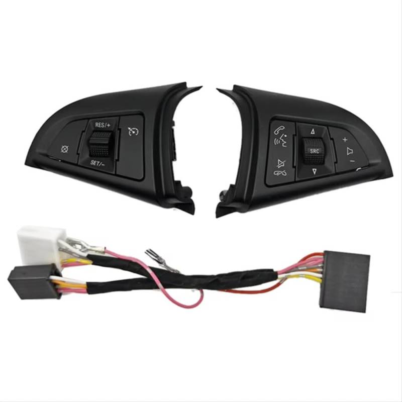 MKKDYC Multifunktions Lenkradtas Kompatibel Mit Chevrolet Für Cruze 2009 2010 2011 2012 2013 2014 Auto-Lenkradgeschwindigkeits-Tempomatschalterknopf 96892135 96892140 von MKKDYC