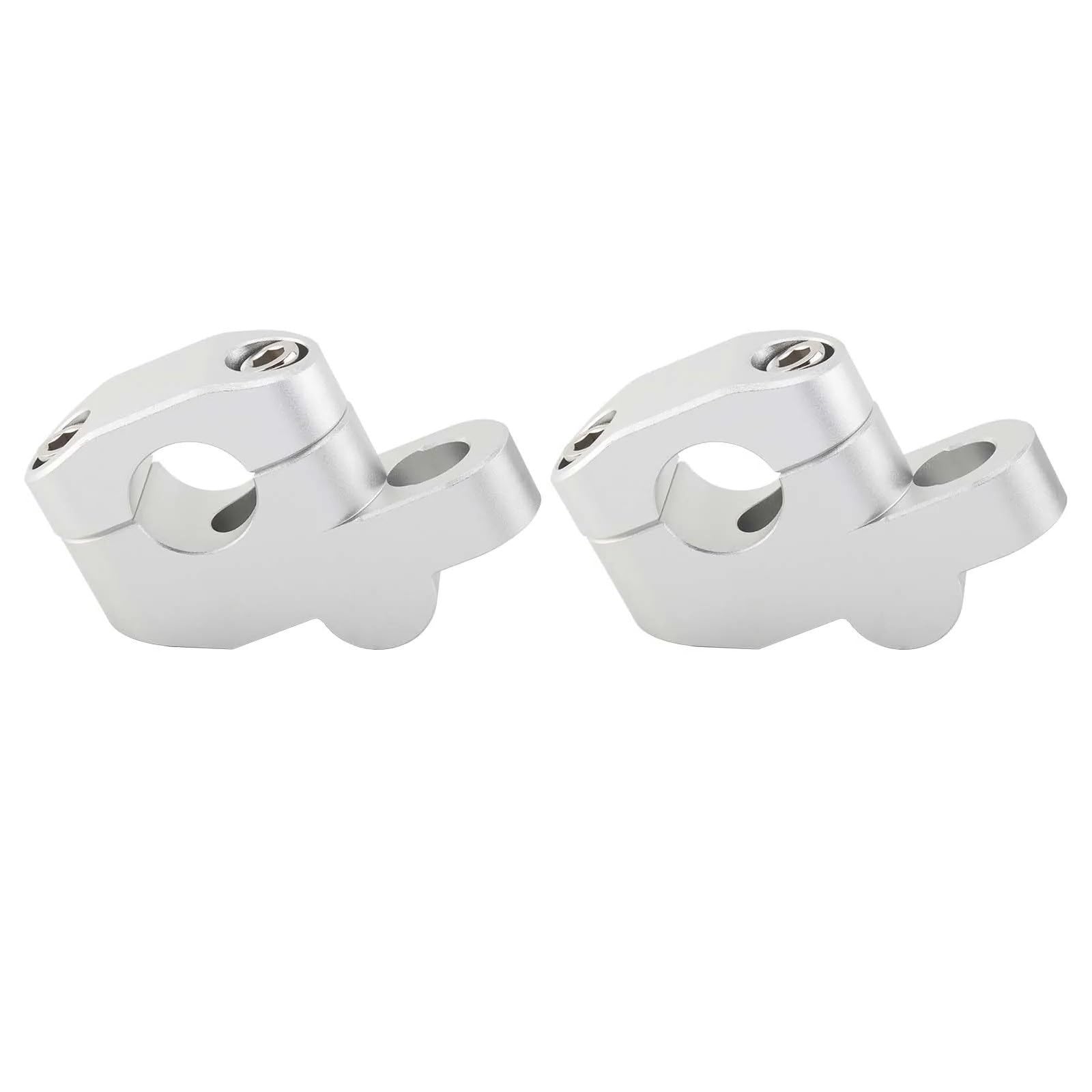 Universal lenkererhöhung Kompatibel Mit Motorrädern, 22 Mm, 25 Mm, 28 Mm Lenkererhöhung, Lenkerklemme, Lenkererhöhungsadapter(Silver,22mm) von MKKDYC