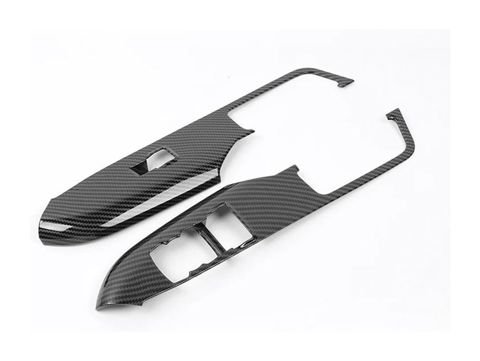 Auto fenster knöpfe Für F&ord Für Mustang 2015-2023 Autotürgriff Armlehne Panel Fensterheber Schalter Knopf Rahmenabdeckung Verkleidung(Carbon Fiber Pattern) von MKKHUYLBCM