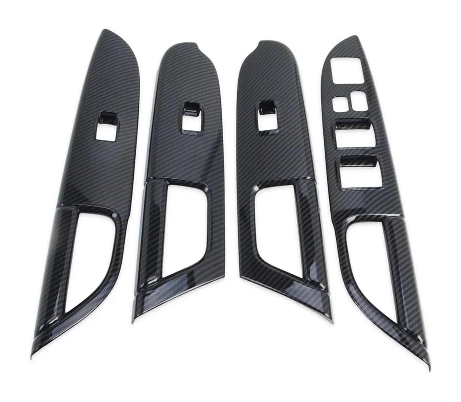 Auto fenster knöpfe Für M&ITSUBISHI Für ASX 2011-2023 2024 Auto Innen Tür Armlehne Fensterheber Schalter Taste Panel Abdeckung Trim Innen(Carbon Fiber Color) von MKKHUYLBCM