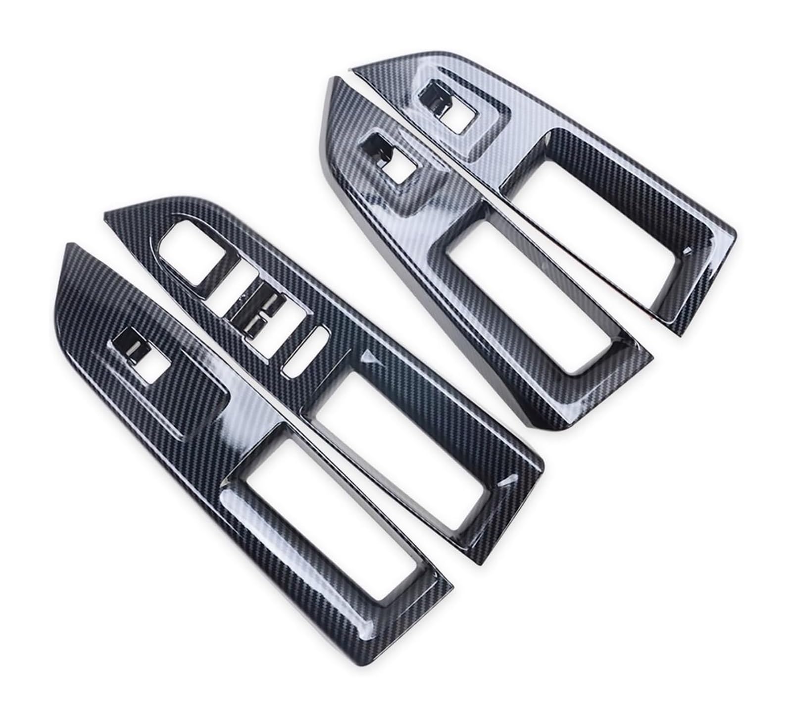 Auto fenster knöpfe Für VW Für G&olf 8 MK8 Pro R 2021-2023 Auto Tür Armlehne Fensterheber Schalter Taste Panel Abdeckung Trim Auto Innen Aufkleber(Abs Carbon Fiber) von MKKHUYLBCM