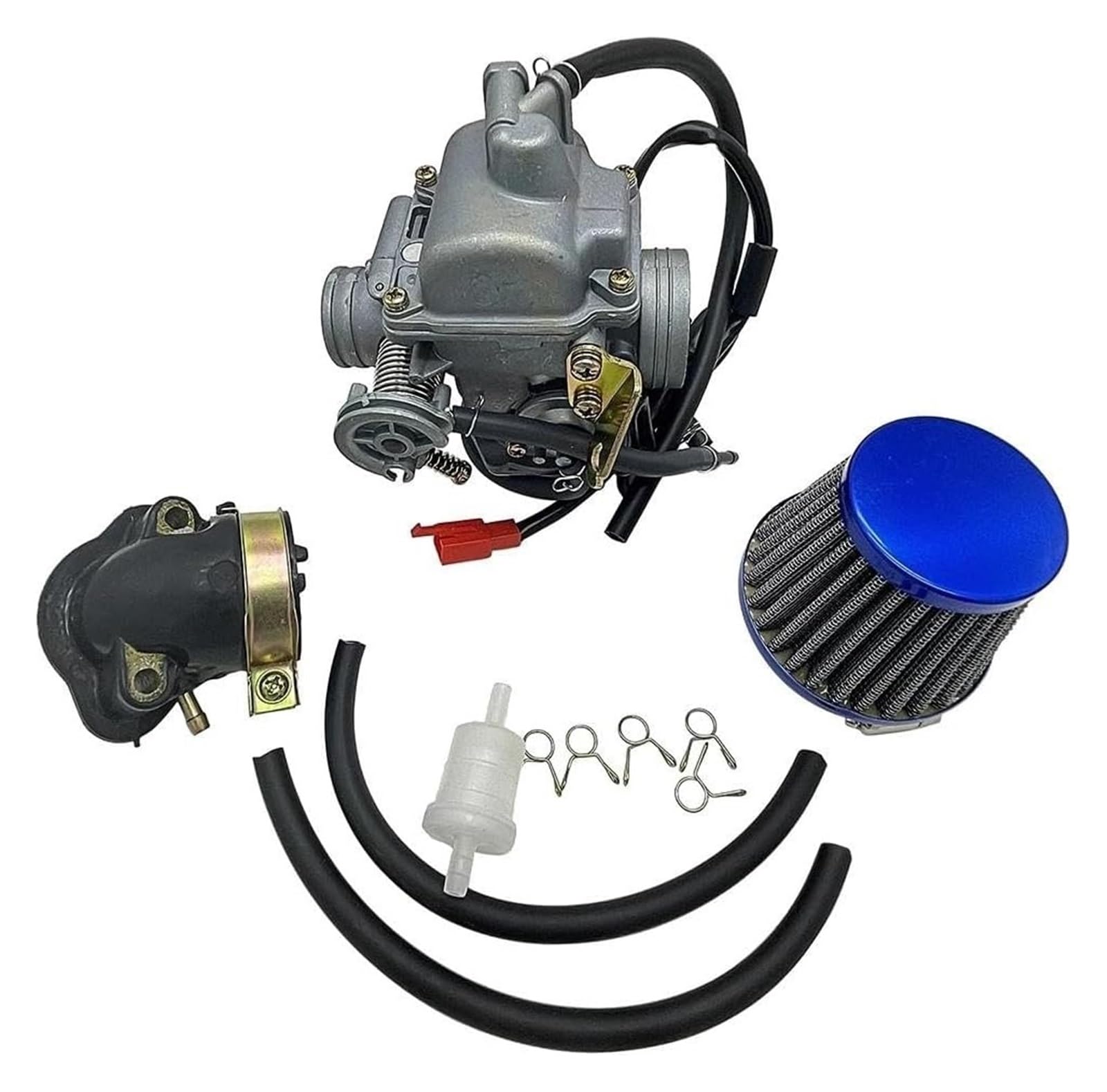 Vergasersystem Für GY6 PD24J 125cc 150cc 125cc PD24J Roller Go Kart Motorrad Vergaser(1 set) von MKKHUYLBCM