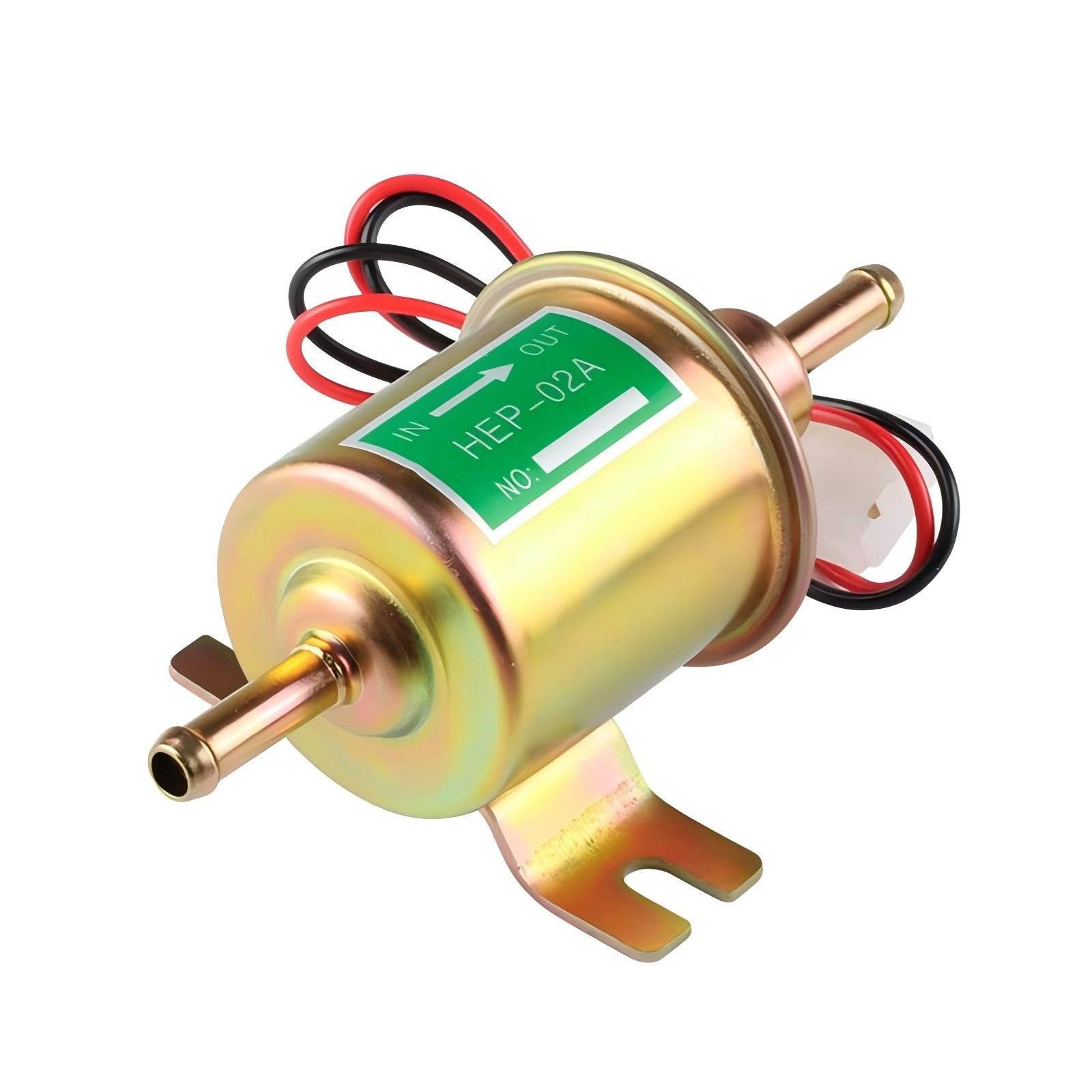 HEP02A Universal-Diesel, Benzin, Benzin, 12 V, elektrische Kraftstoffpumpe, Niederdruck, kompatibel mit den meisten Auto-Vergasern, Motorrädern, ATVs, Vans, Autoteilen(12V Gold) von MKLJHND