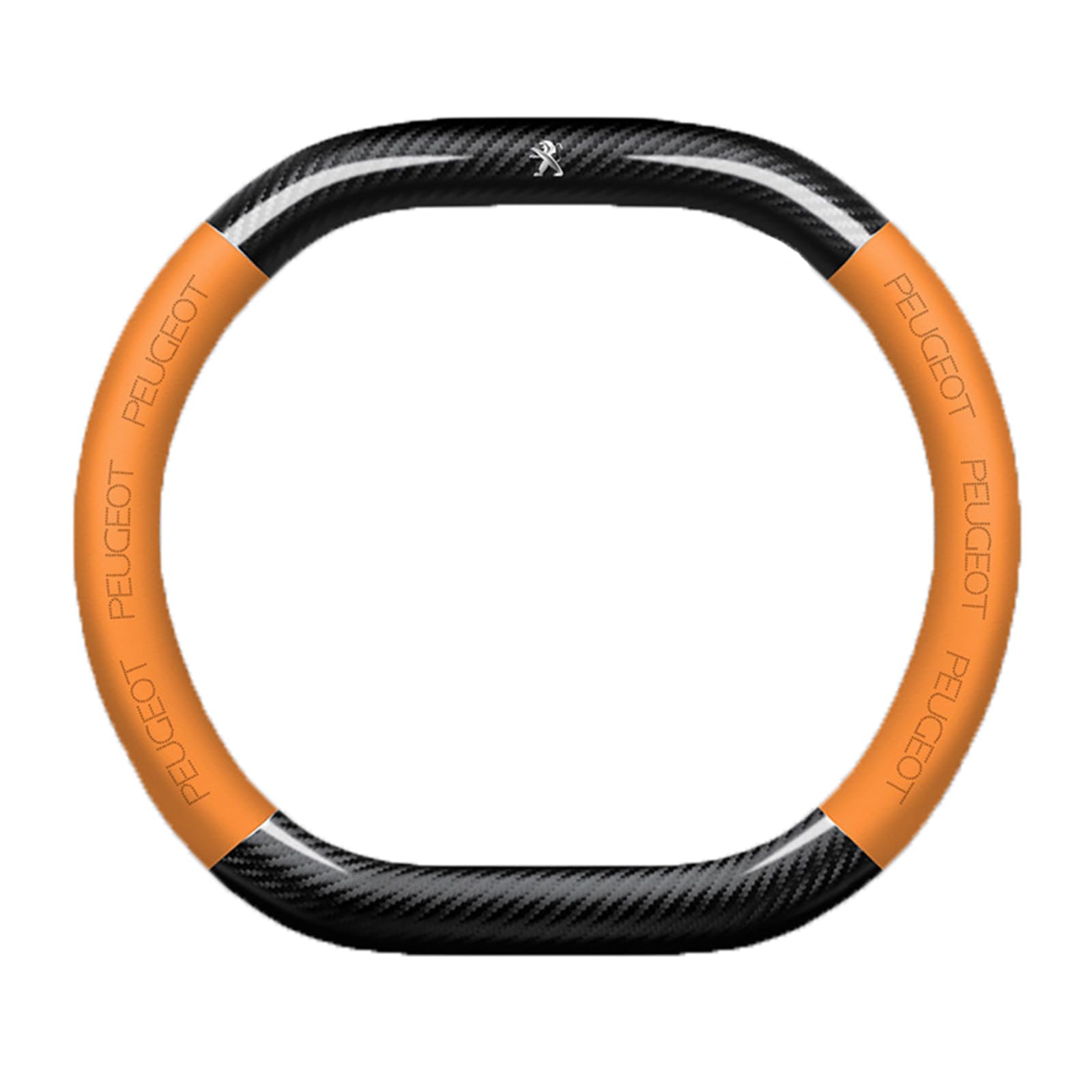 Auto Lenkradbezug Anti-Rutsch Lenkradhülle für Peugeot 207 2006-2014,Mikrofaser Leder Atmungsaktiv Steering Wheel Cover Autozubehör,A-Orange von MKNHCGSZ