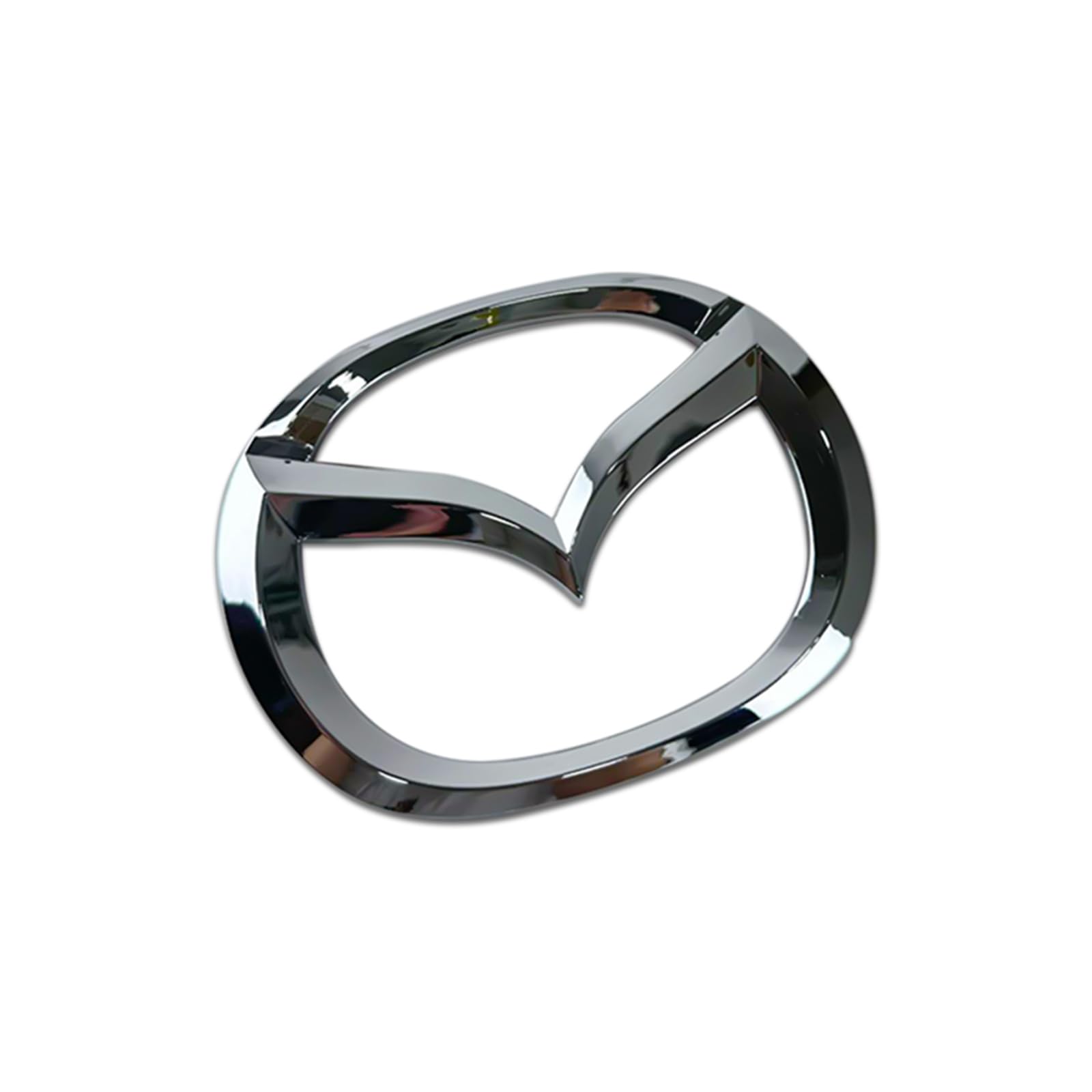 Auto Logo Abzeichen für Mazda,Auto-embleme Heckklappe Kofferraum Aufkleber Sticker Fahrzeug Front Kühlergrill Lenkrad Logo,A-Silver von MKNHCGSZ