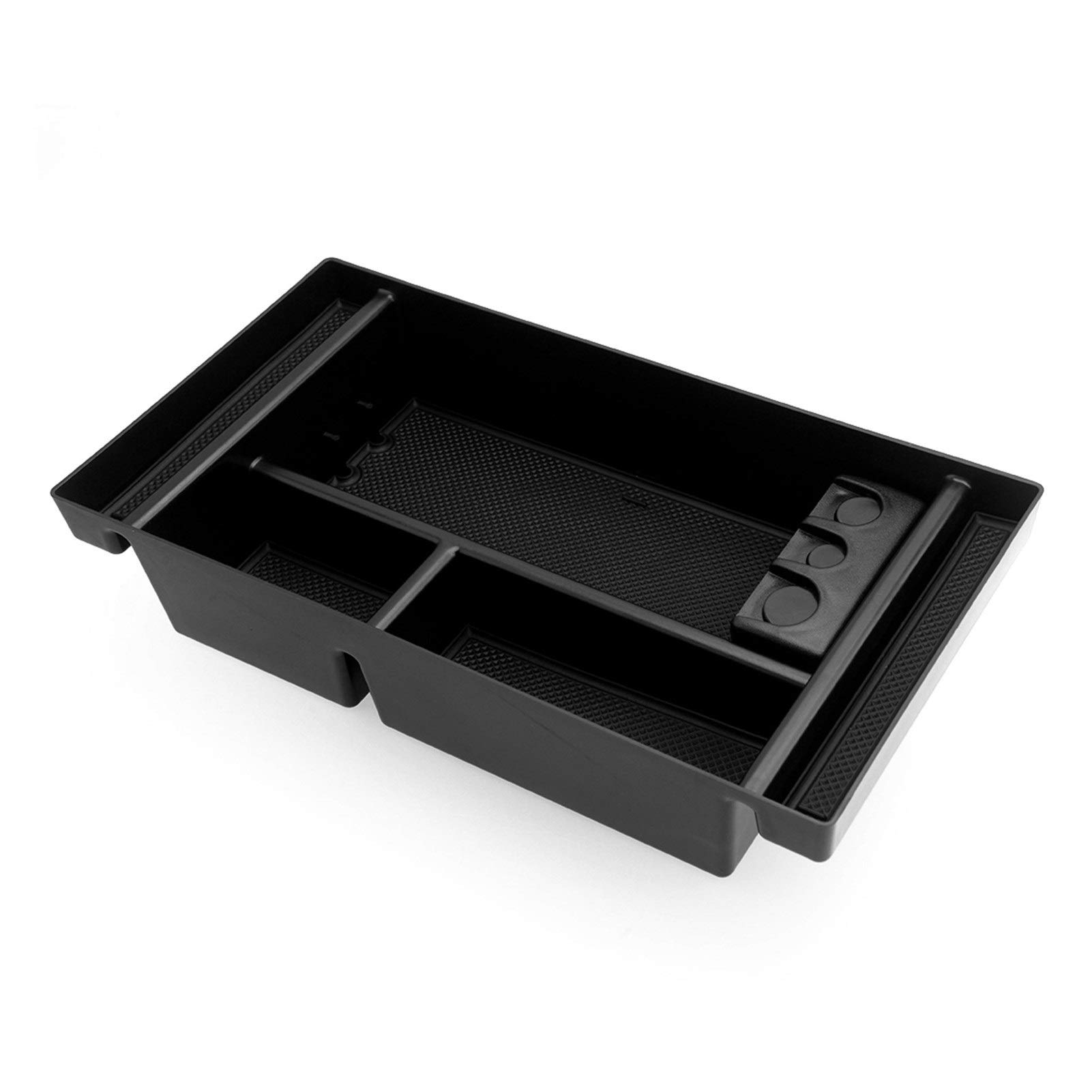 Aufbewahrungsbox für die Armlehne des Autos, MKVAXR Auto-Mittelkonsolen-Organizer-Ablagefach mit Münzfach-Schlitzmatte schwarz, for Chevy, for Silverado, for GMC, for Sierra 1500 von MKVAXR