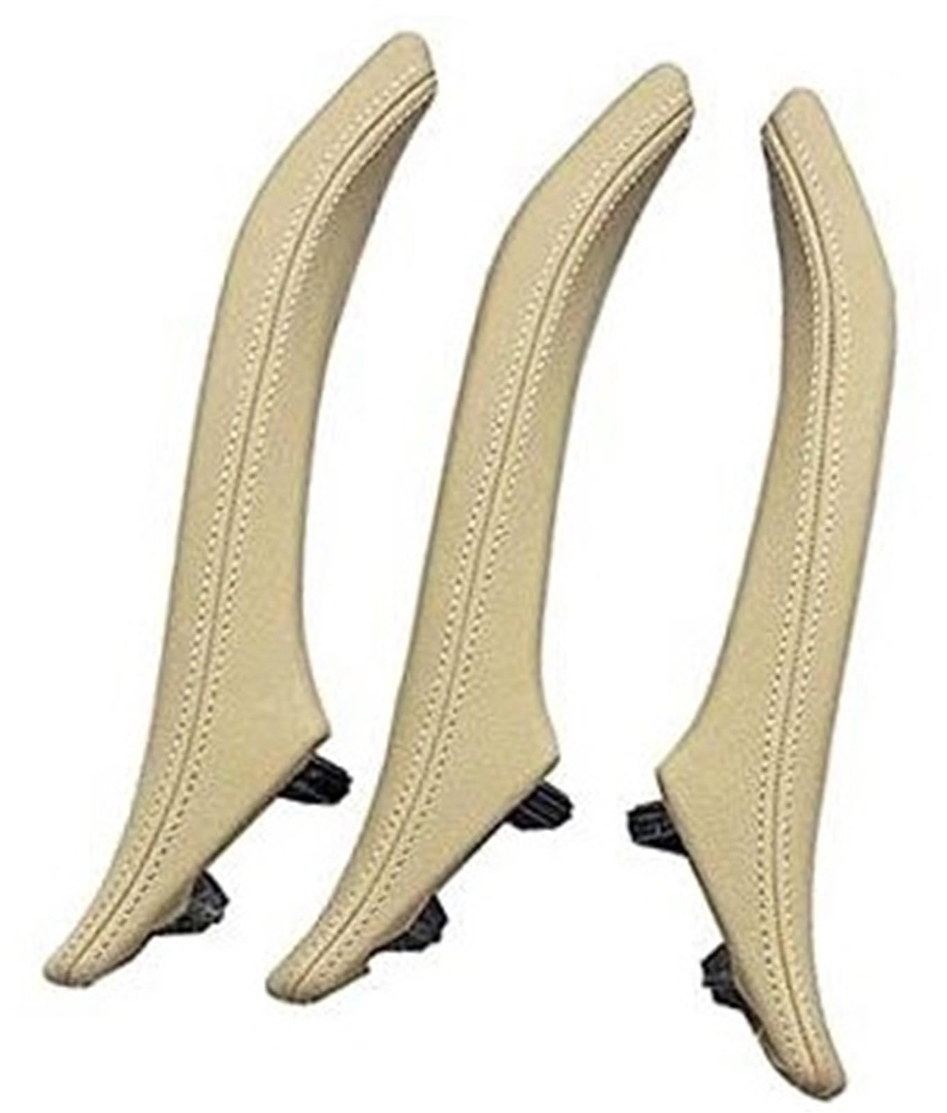 Autotürgriffverkleidung, MKVAXR 3 Stück Innentürgriff mit Ledergriffabdeckung, for, 5er F10 F11 520i 523i 525i 528i 535i(Beige) von MKVAXR