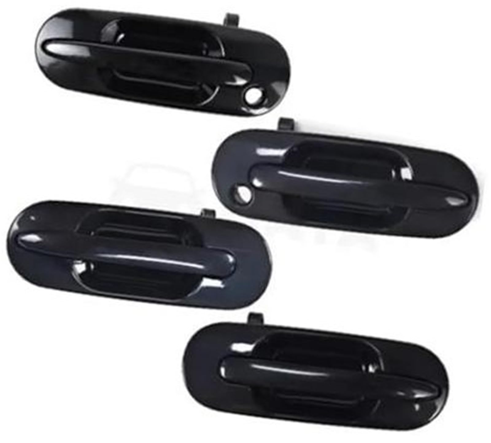 Autotürgriffverkleidung, MKVAXR 4 Stücke for CR-V CRV 1997 1998 1999 2000 2001 Links Rechts Schwarz Außentürgriff Vorne Hinten Außerhalb Außen Kit von MKVAXR