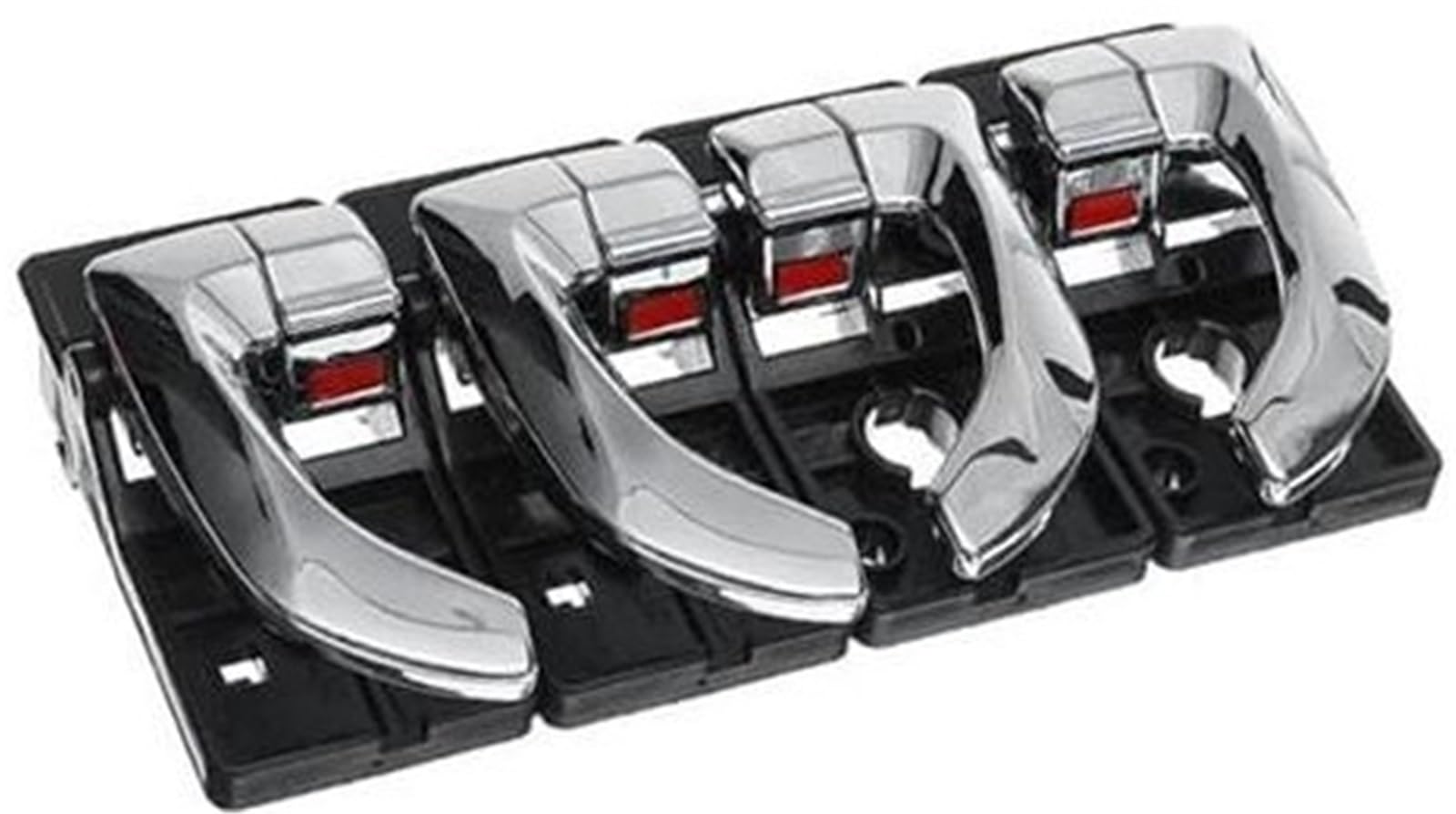 Autotürgriffverkleidung, MKVAXR 82620-2Z02, for Hyundai, for Tucson 2005 2006 2007 2008 2009 Autoinnenraum Innentürgriff links rechts Set Zubehör(BLACK 4pcs Chrome) von MKVAXR